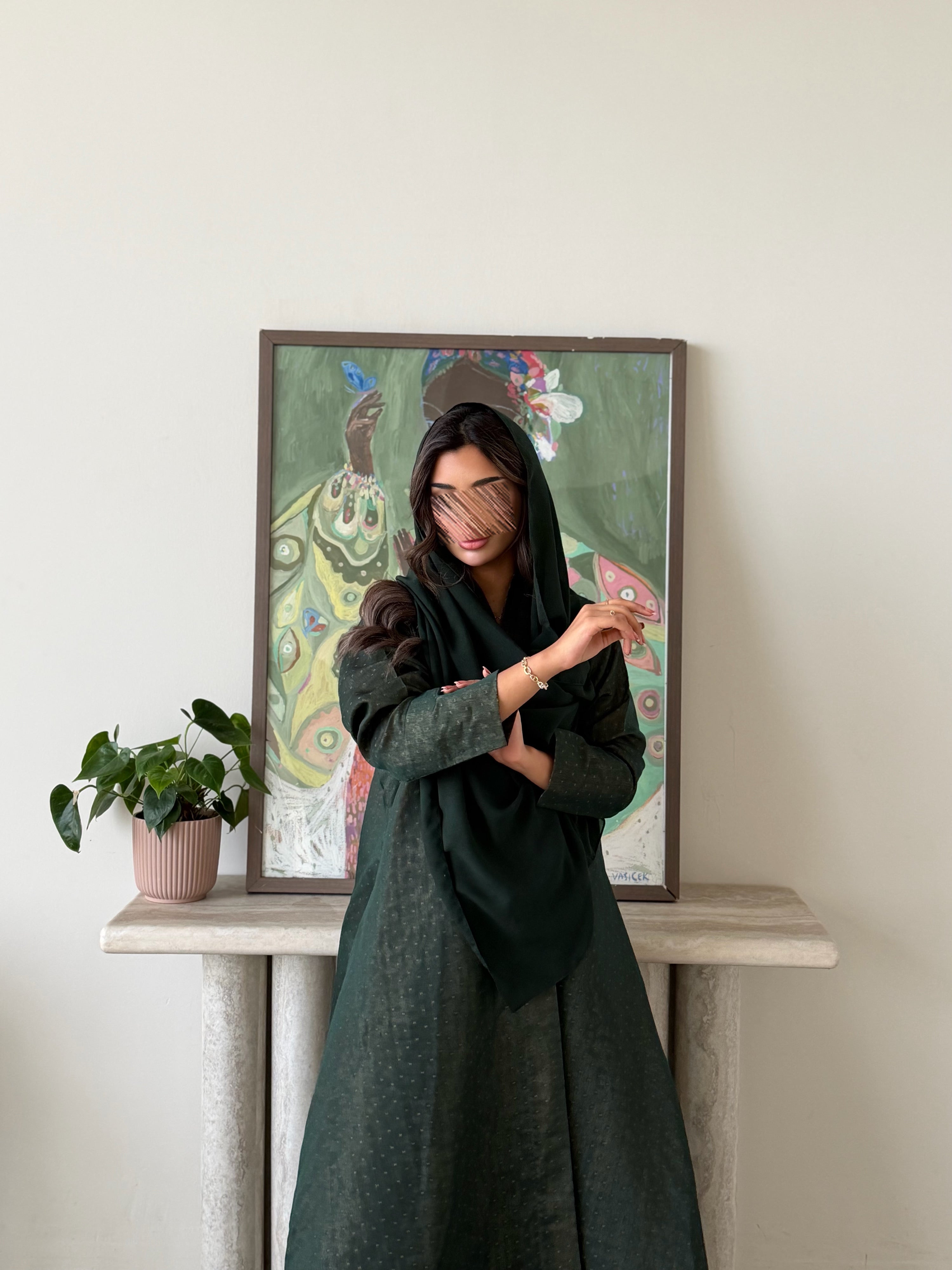 MWT768 - عباية لنن هندي - Aya