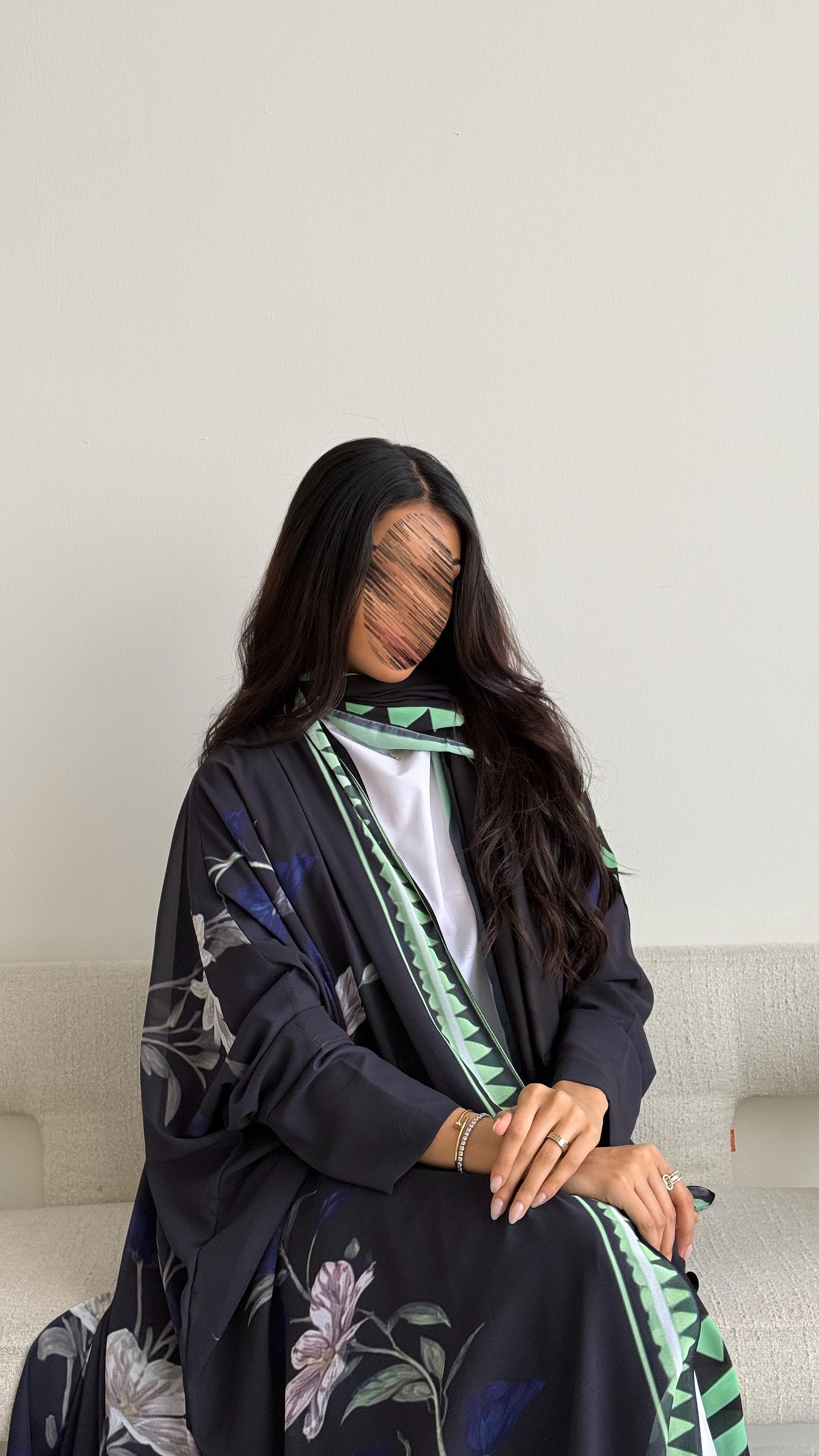 MWT2063 - عباية طباعة صيفية  |  Summer printed abaya - Aya