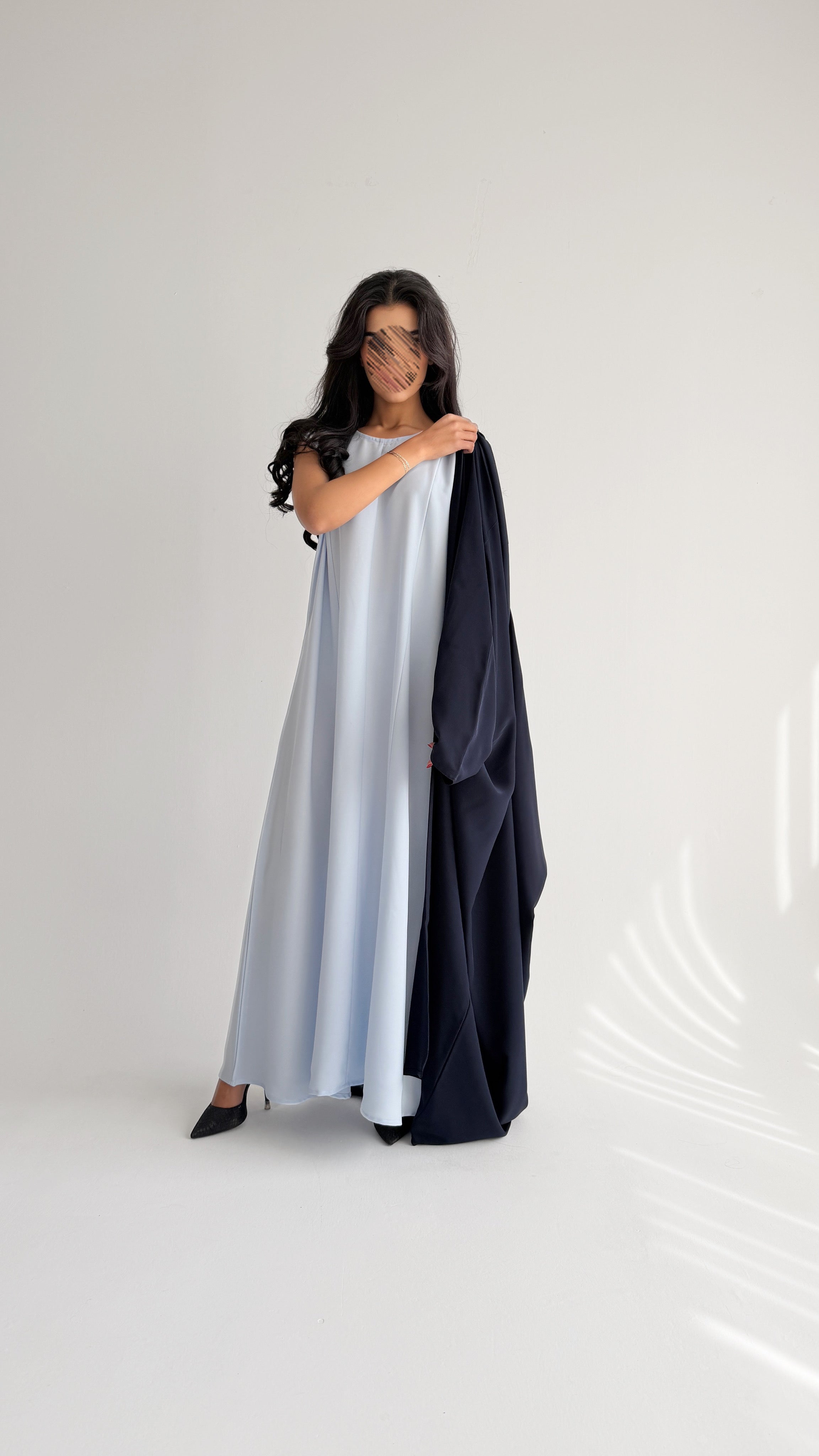 MWT1056 - عباية كريب مع فستان كريب - Aya