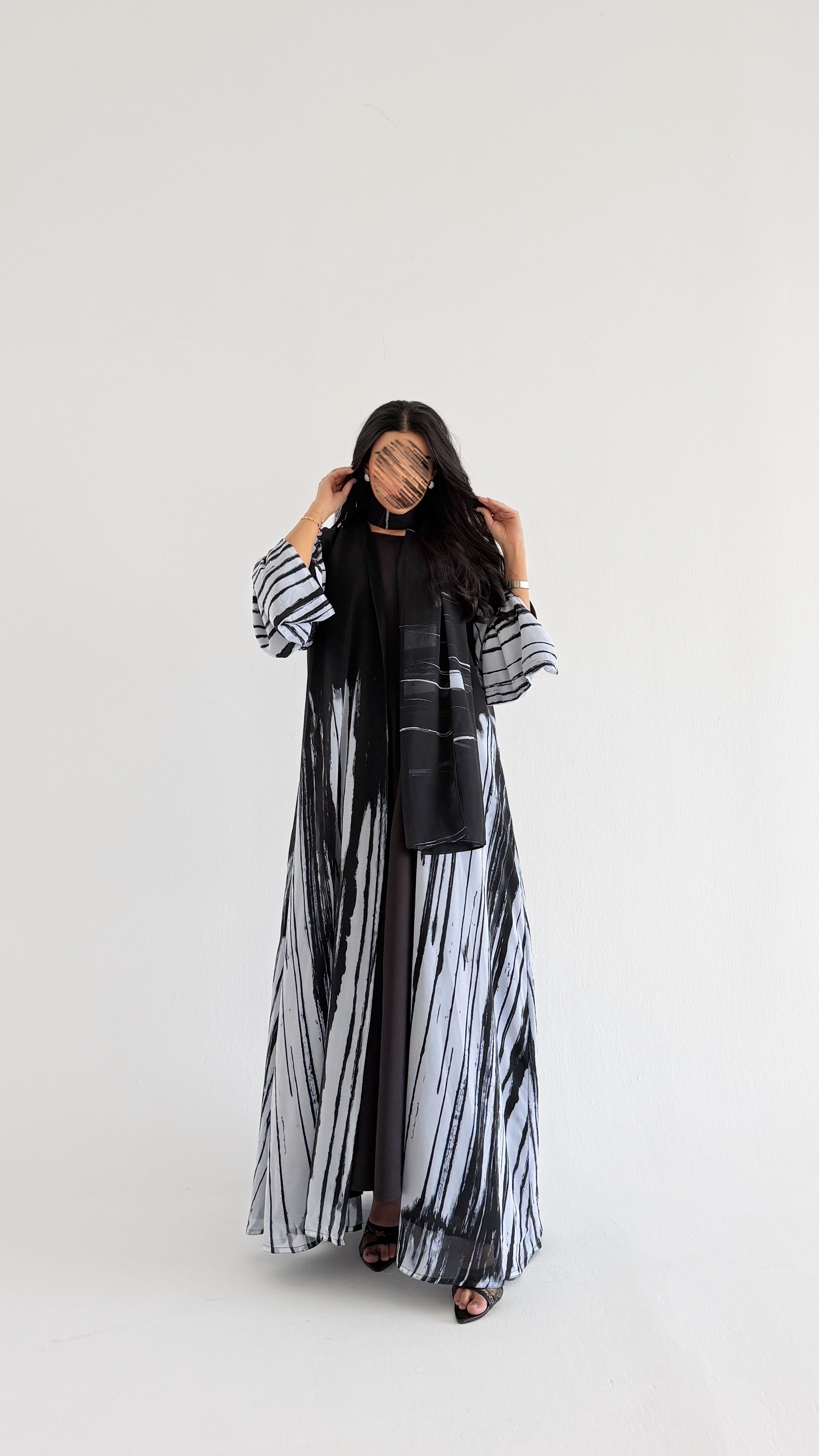 MWT1076 - عباية طباعة | Printed Abaya