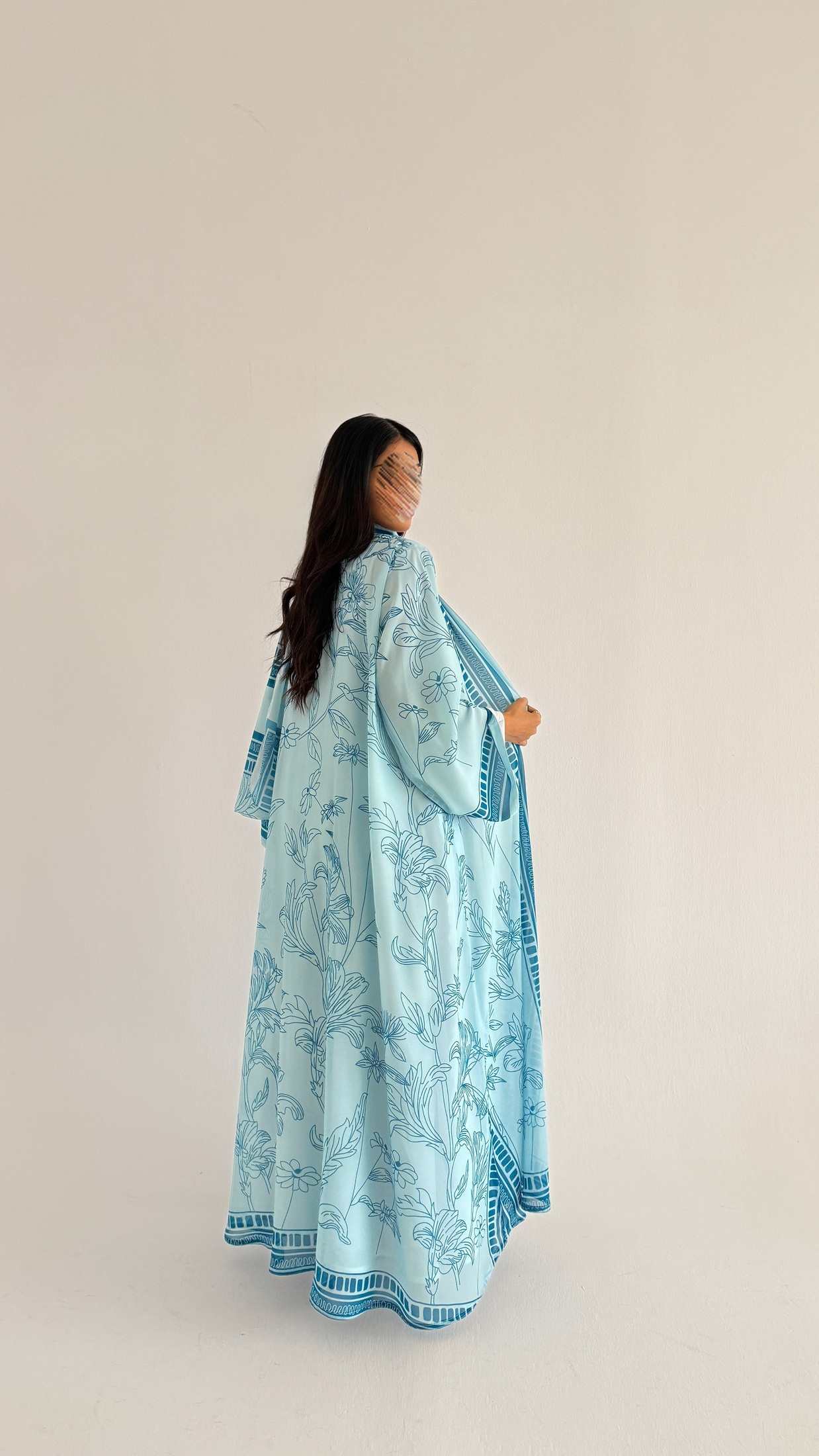 MWT2064 - عباية طباعة صيفية  |  Summer printed abaya - Aya