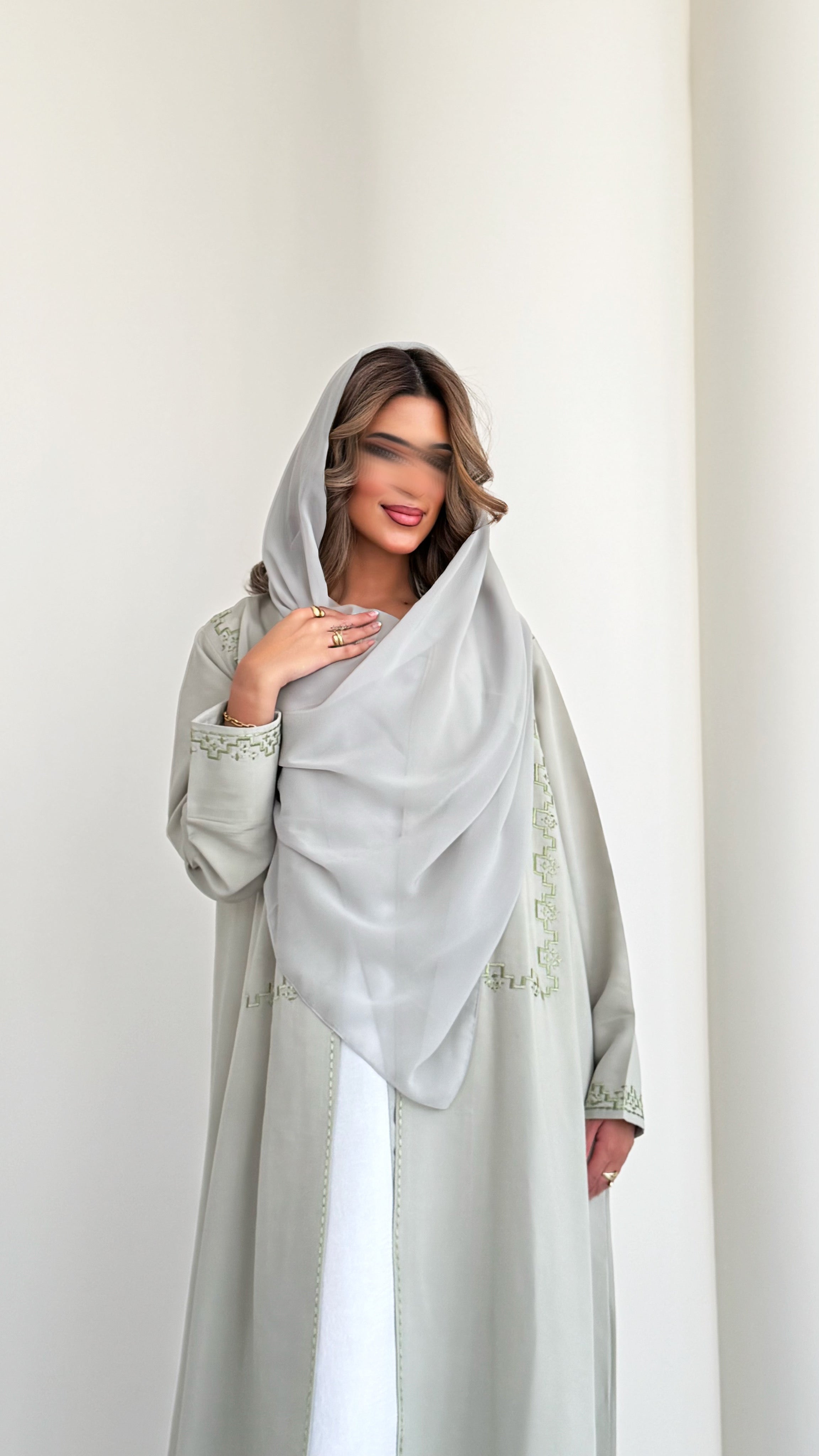 MWT346 - عباية اخضر فاتح - Aya