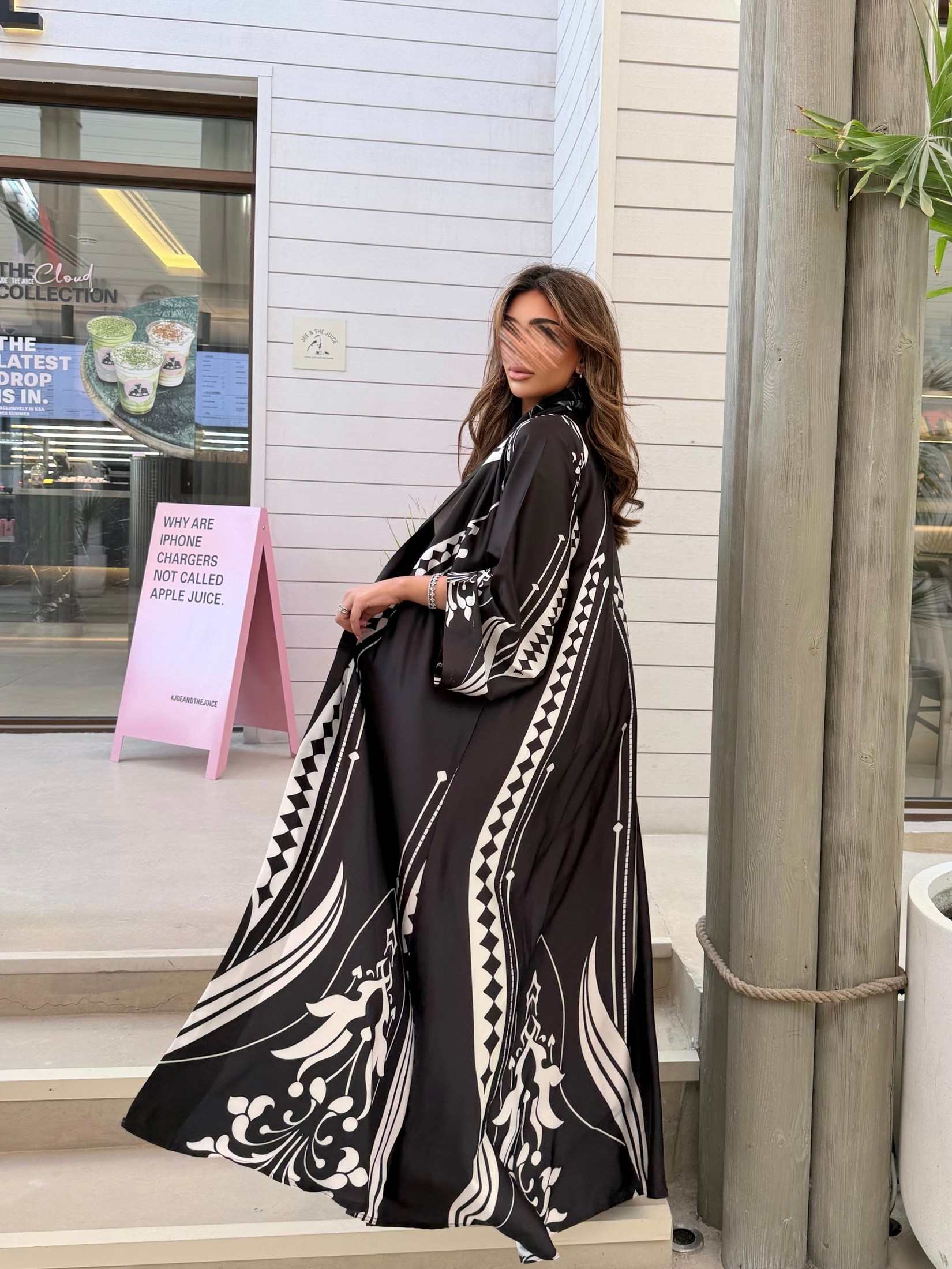 MWT1132 - عباية طباعة | Printed Abaya - Aya