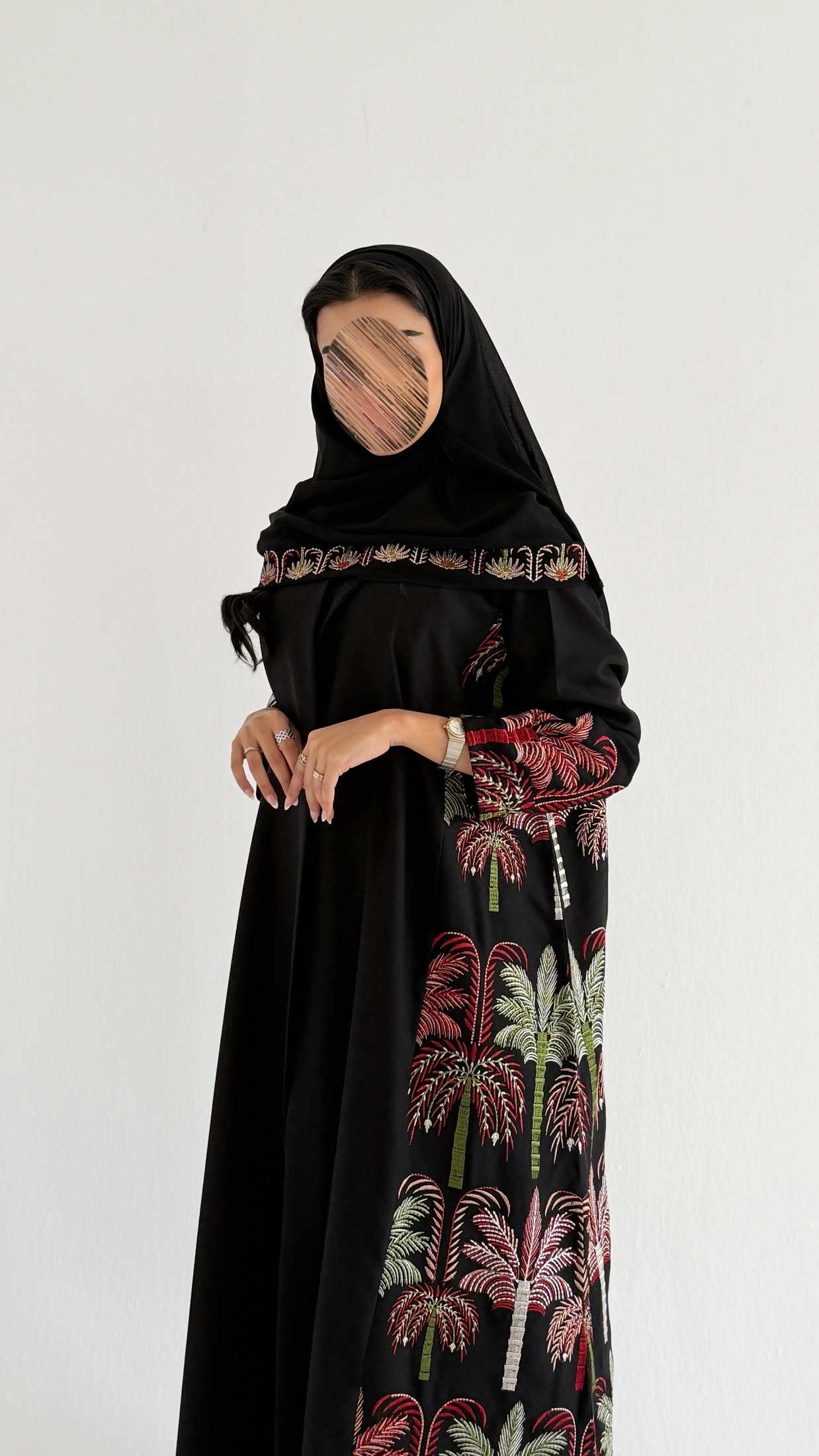 MWT4023 - عبايه بزخارف النخل - Aya
