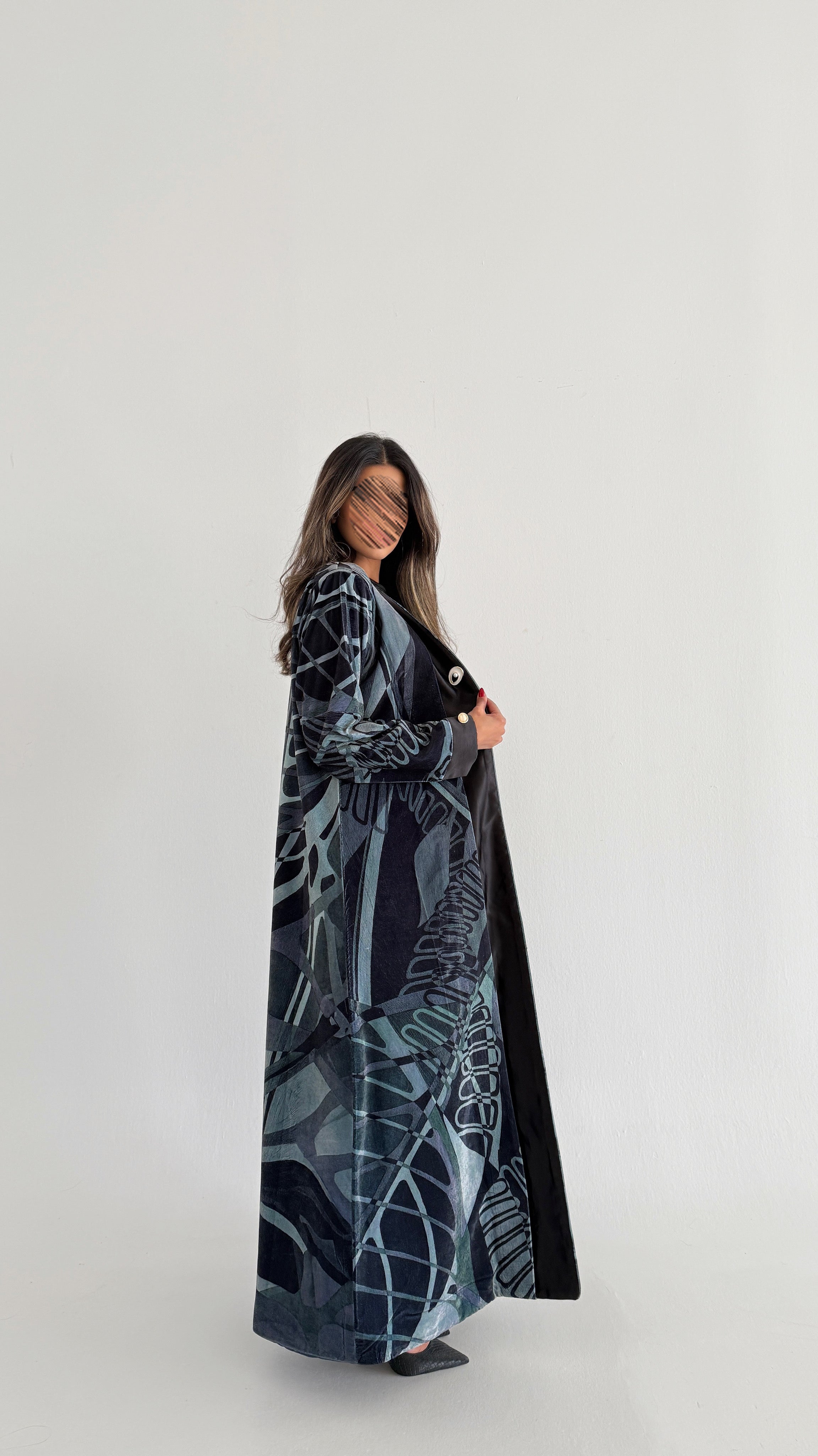 MWT756 - عباية بليزر برينت - Aya