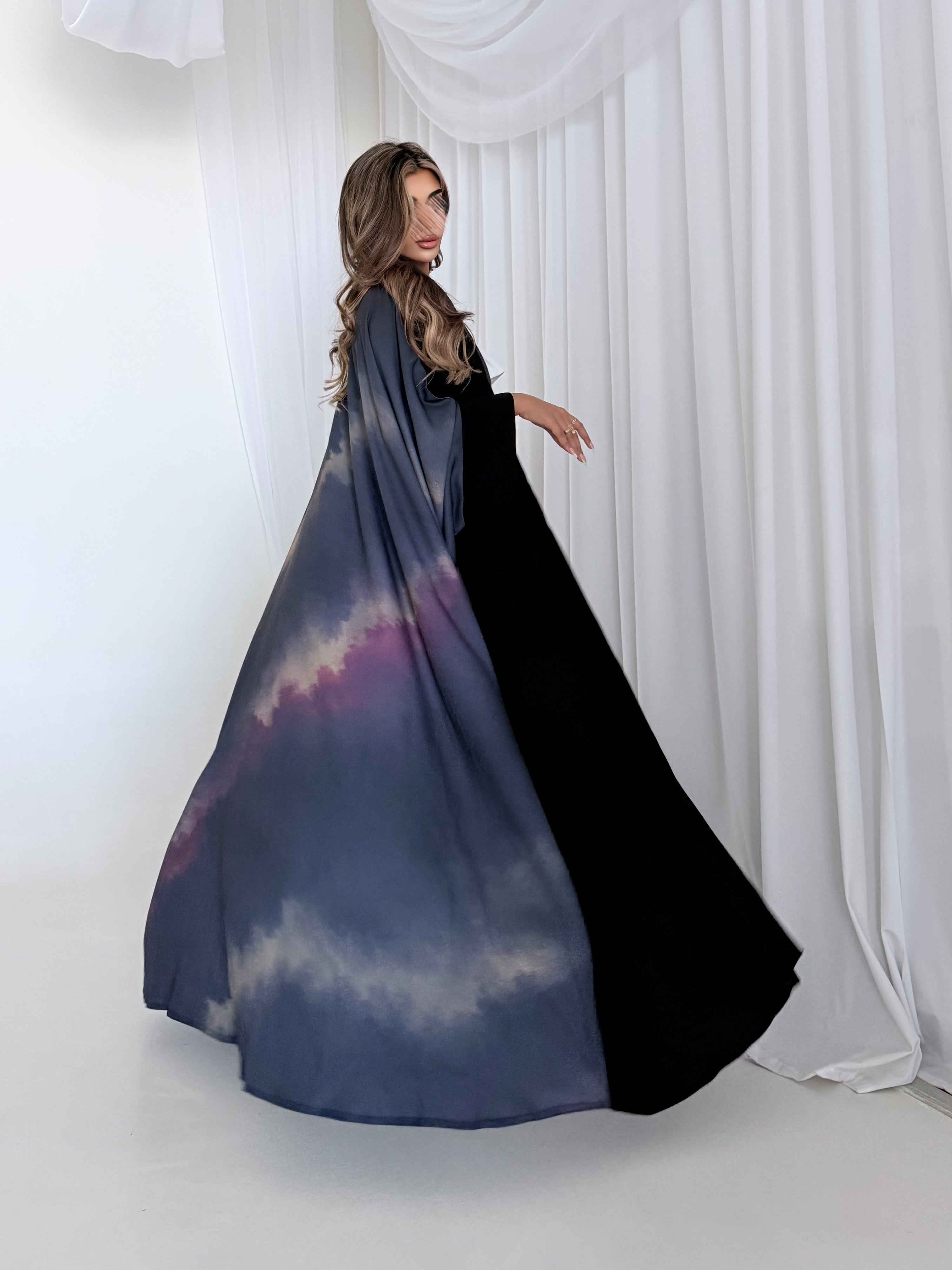 MWT1543 عباية طباعة | Printed Abaya - Aya