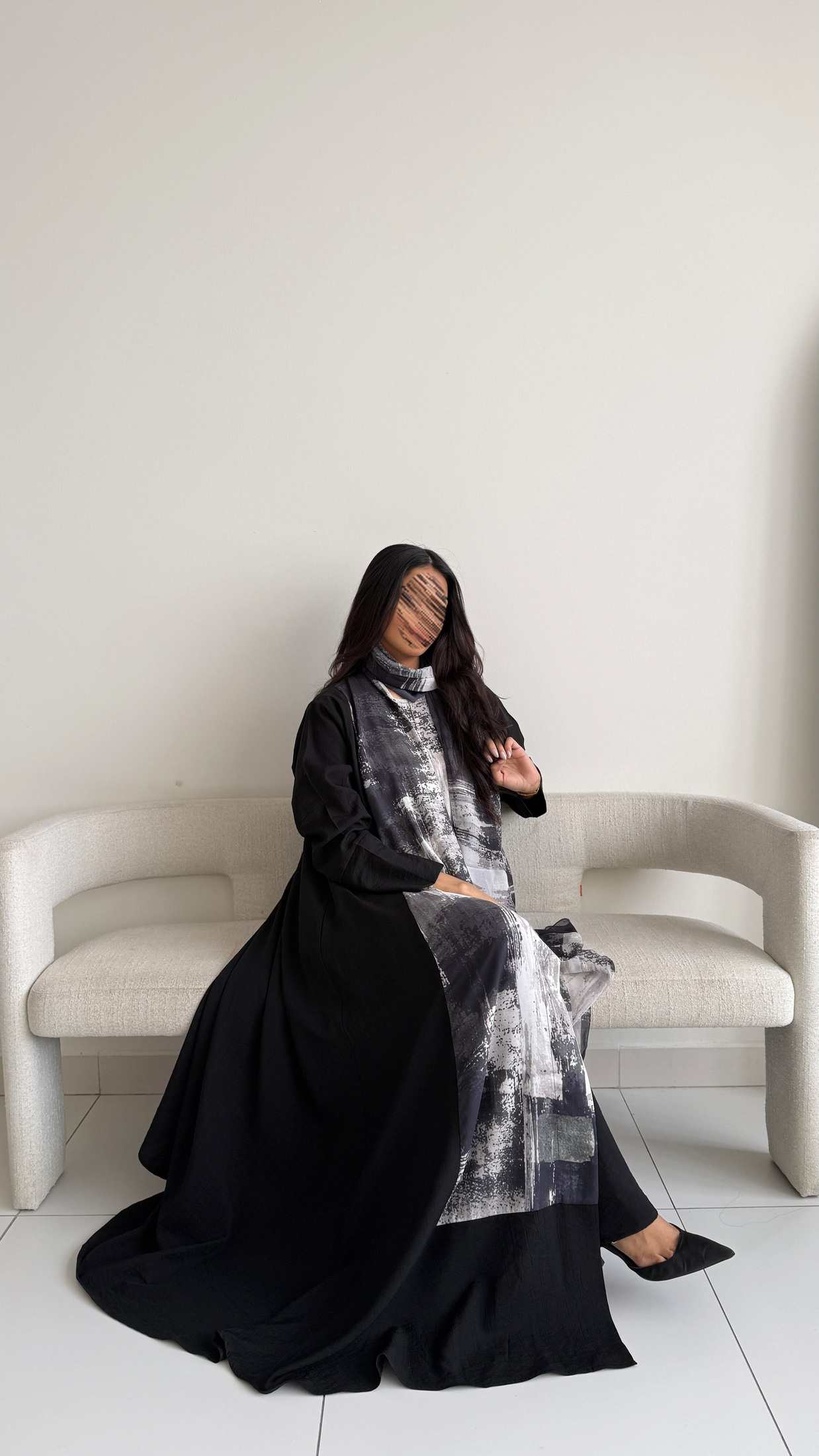MWT1168 - عباية طباعة | Printed Abaya - Aya