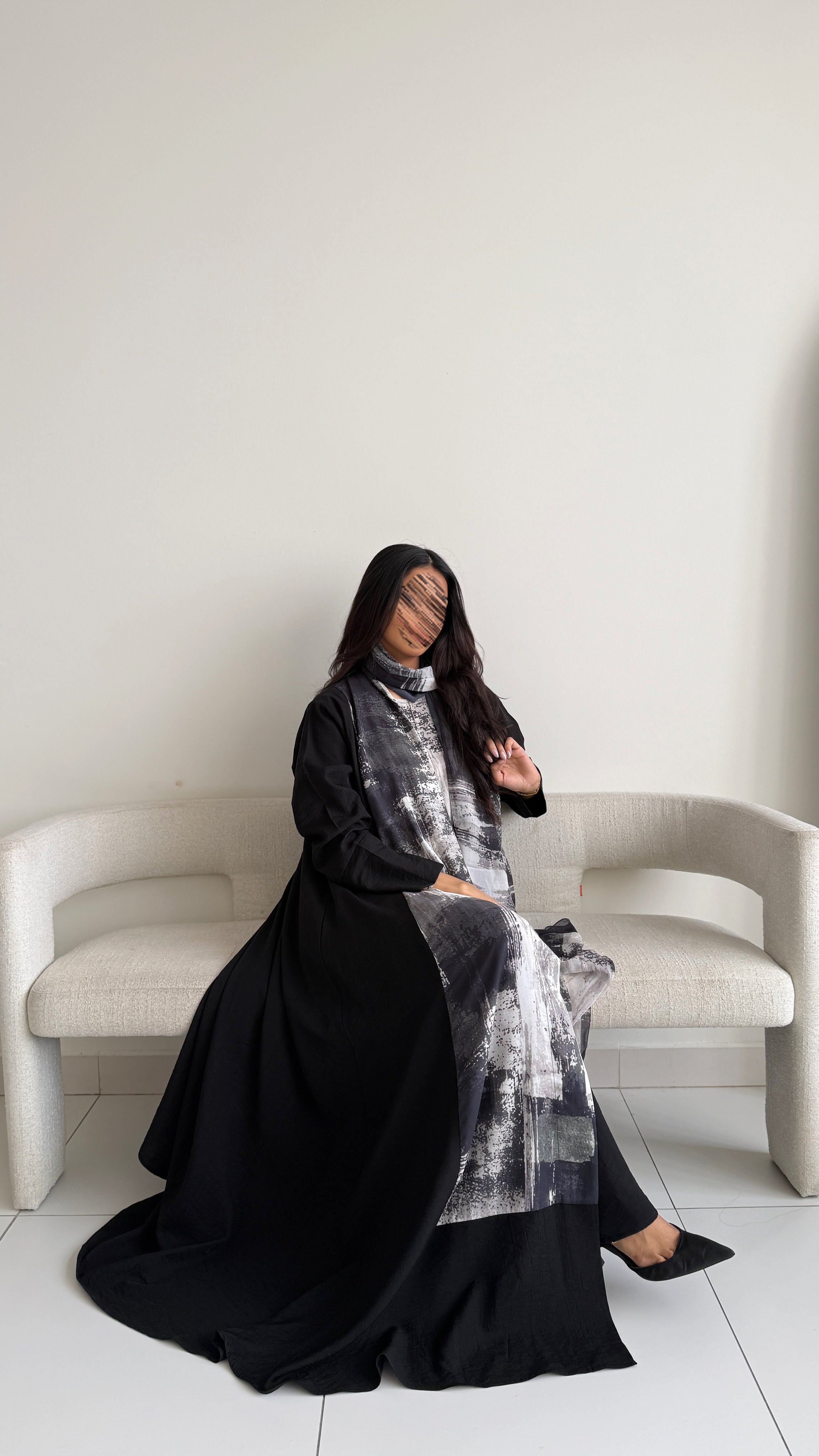MWT1168 - عباية طباعة | Printed Abaya - Aya