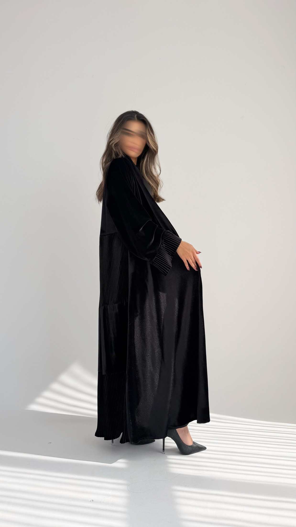 MWT878 - عباية مخمل بيليسية - Aya
