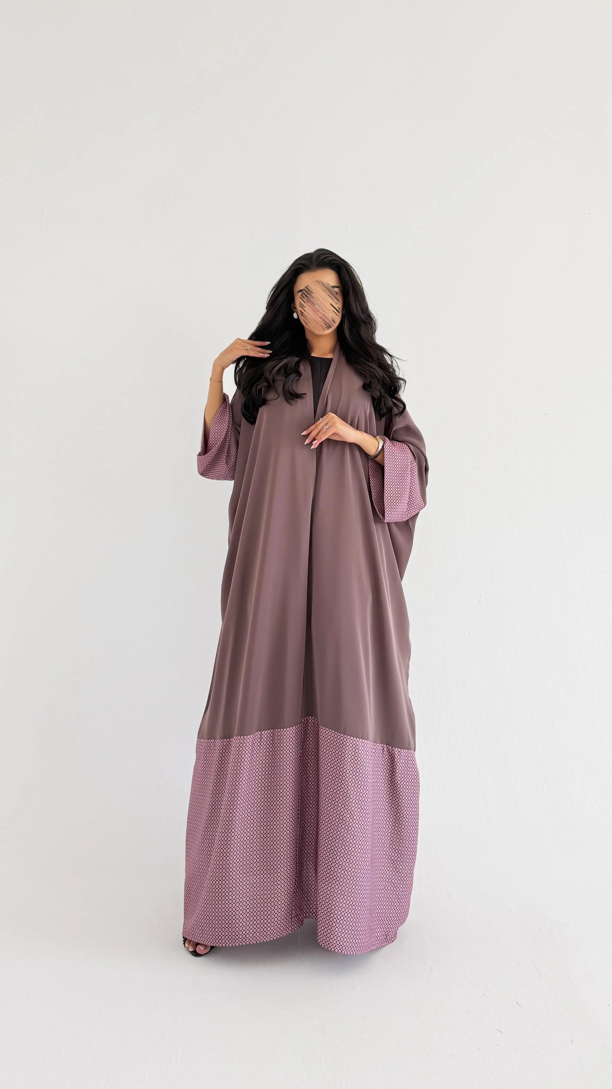 MWT1279 - عباية بني بتدخيلة طباعة - Aya