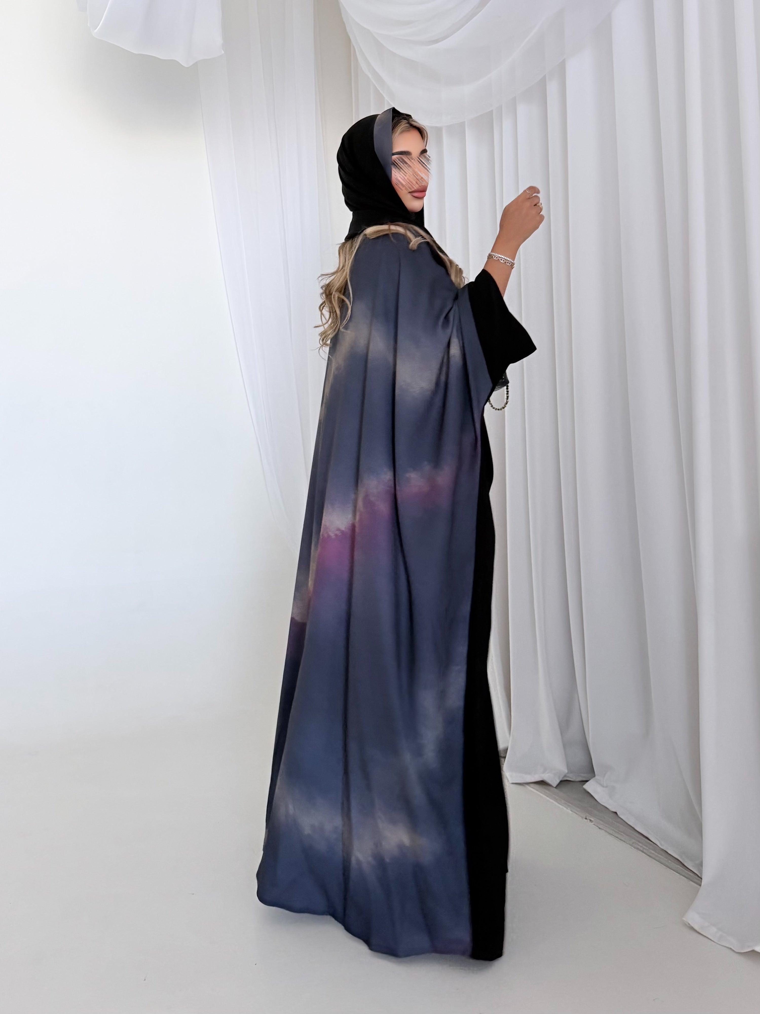 MWT1543 عباية طباعة | Printed Abaya - Aya