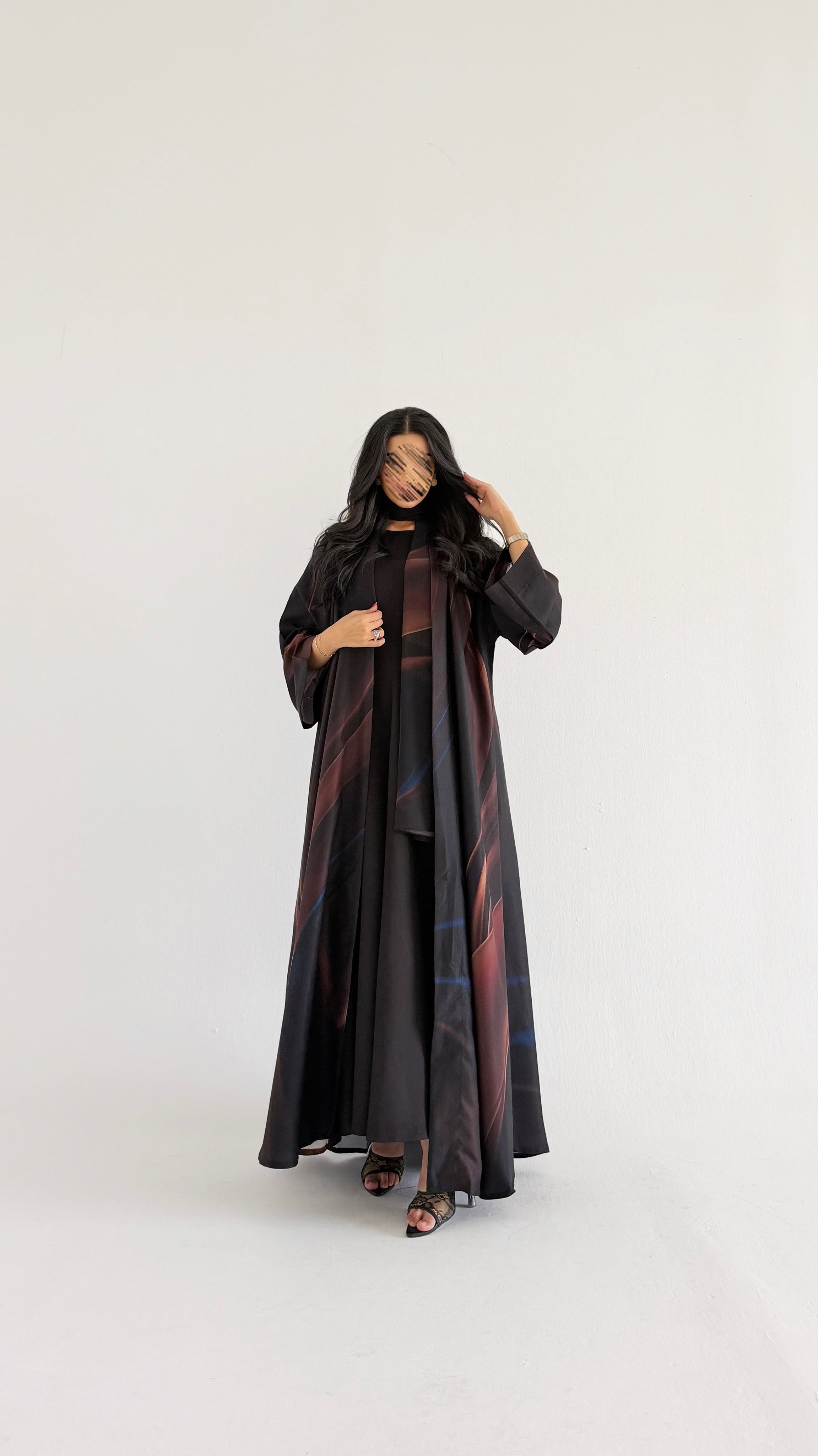 MWT1145 - عباية طباعة | Printed Abaya