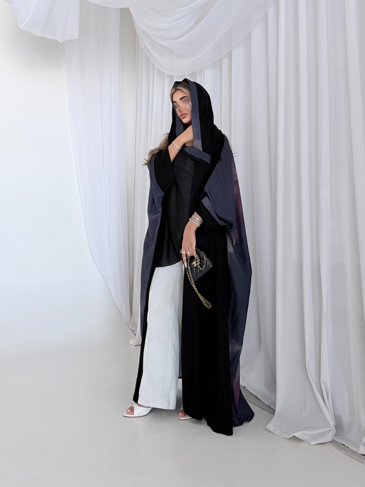 MWT1543 عباية طباعة | Printed Abaya - Aya
