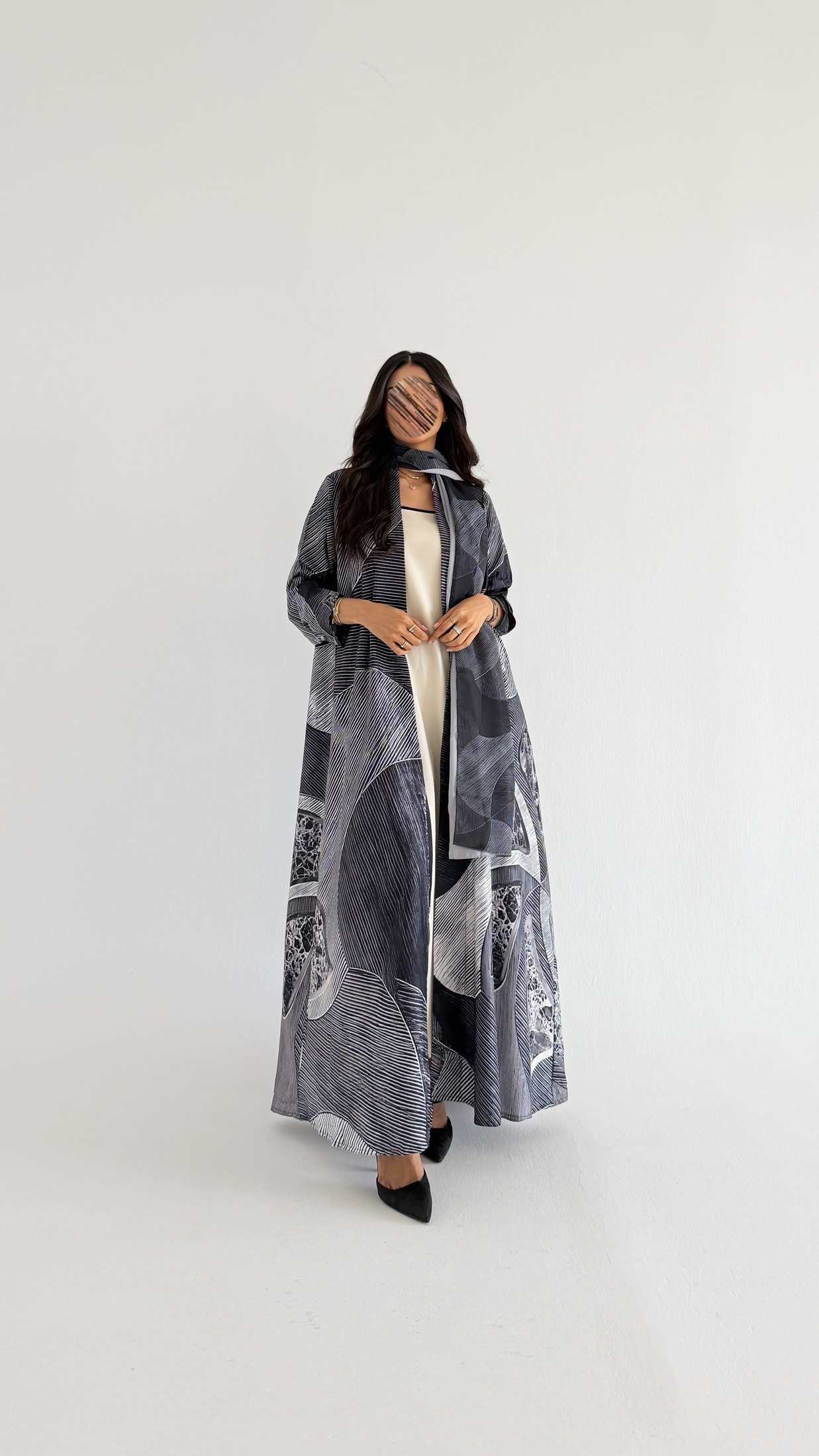 MWT1427 عباية طباعة | Printed Abaya - Aya