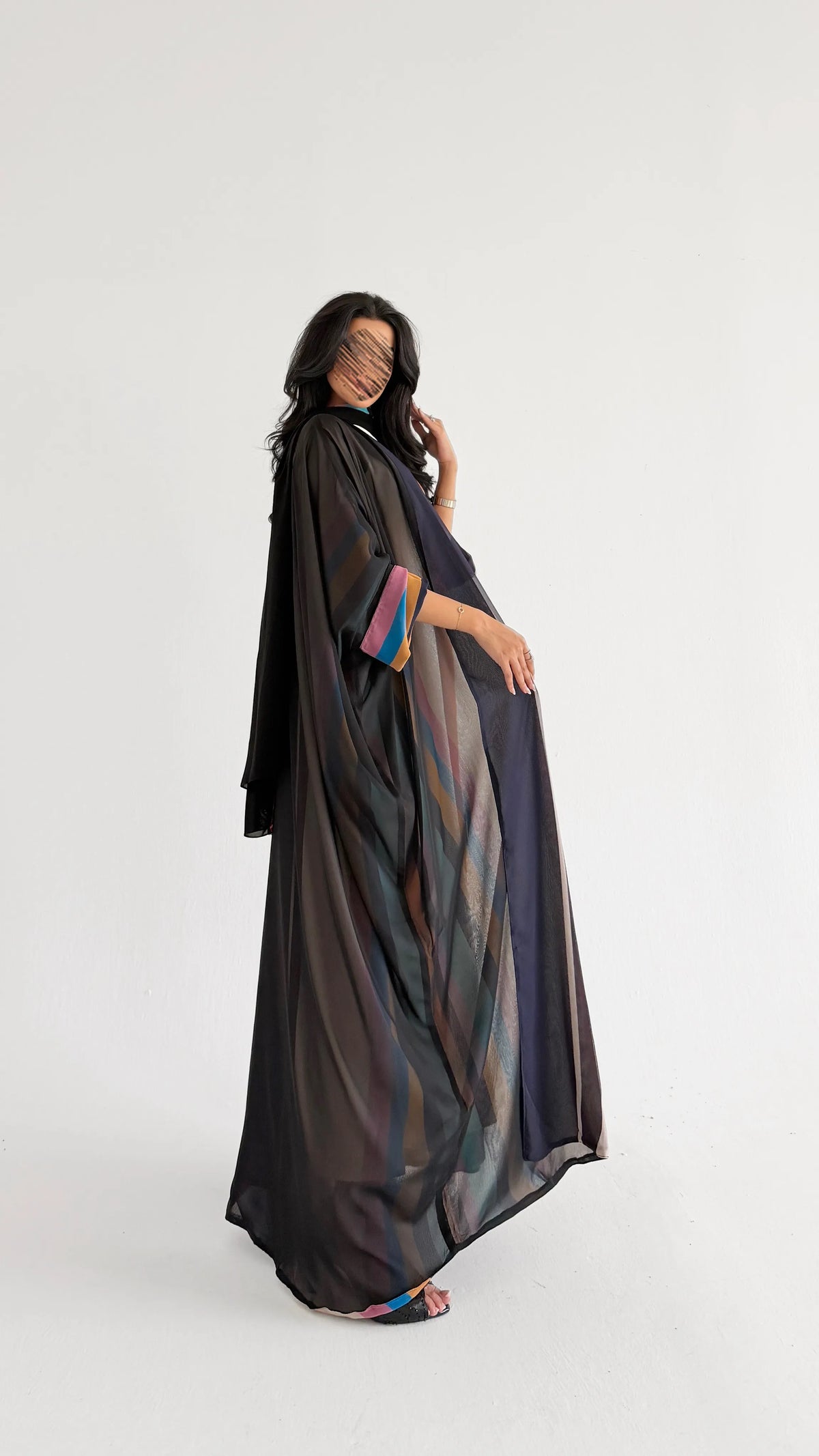 MWT1225 - Summer Printed Abaya |  عباية دبل فيس صيفية طباعة