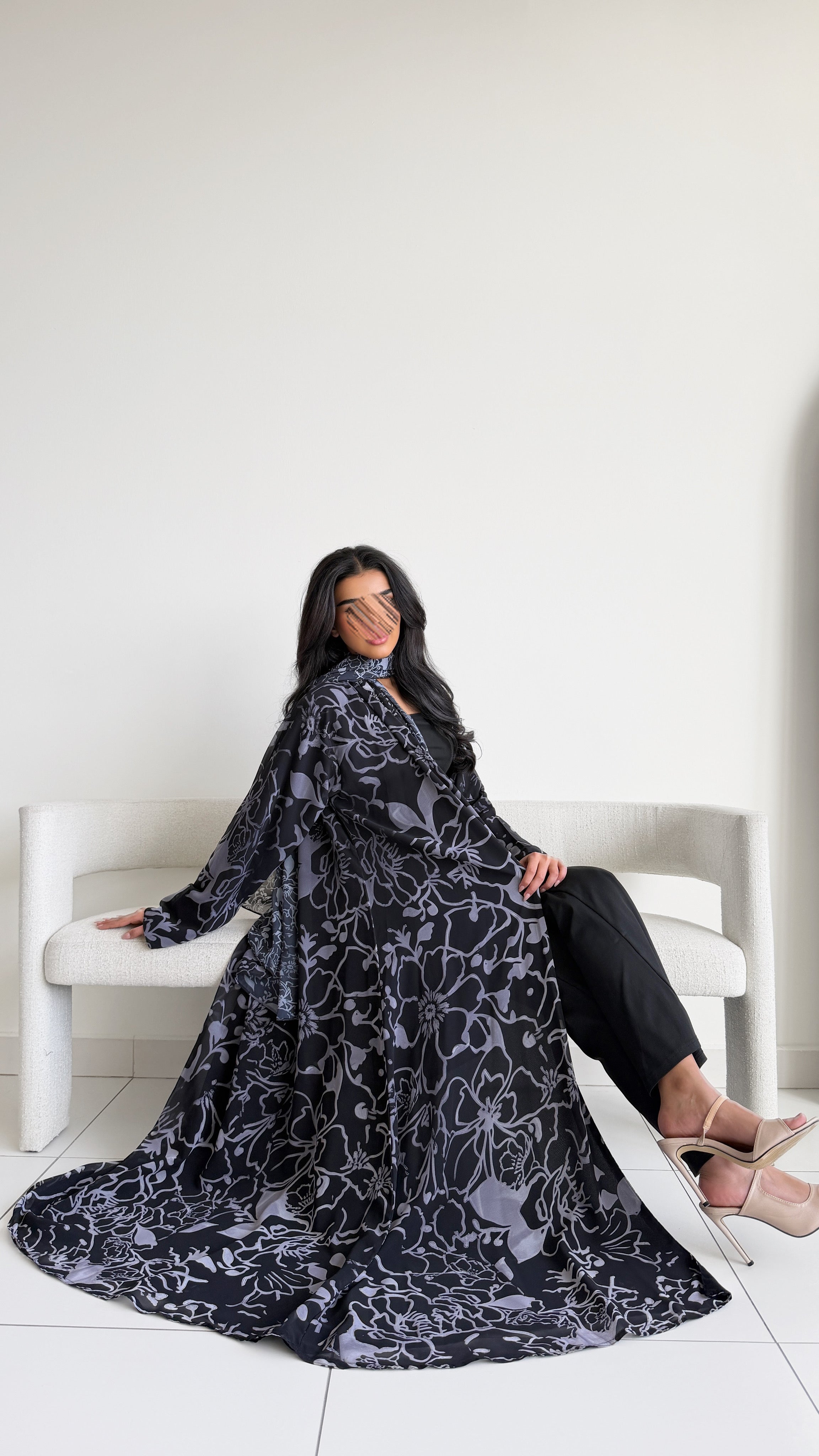 MWT1110 - عباية طباعة | Printed Abaya - Aya