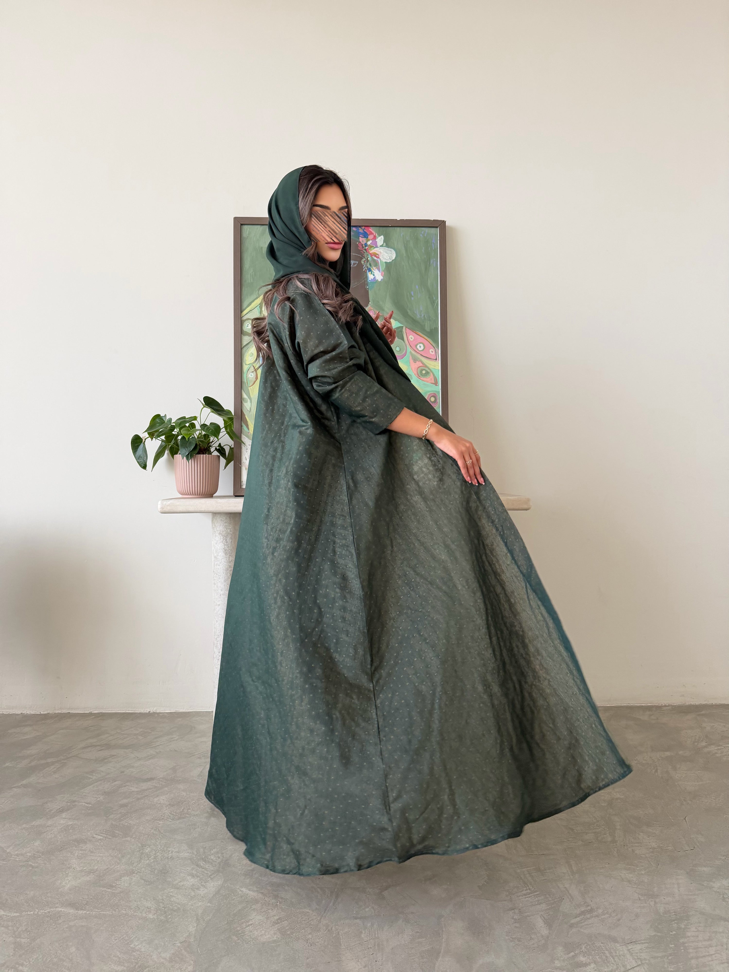 MWT768 - عباية لنن هندي - Aya