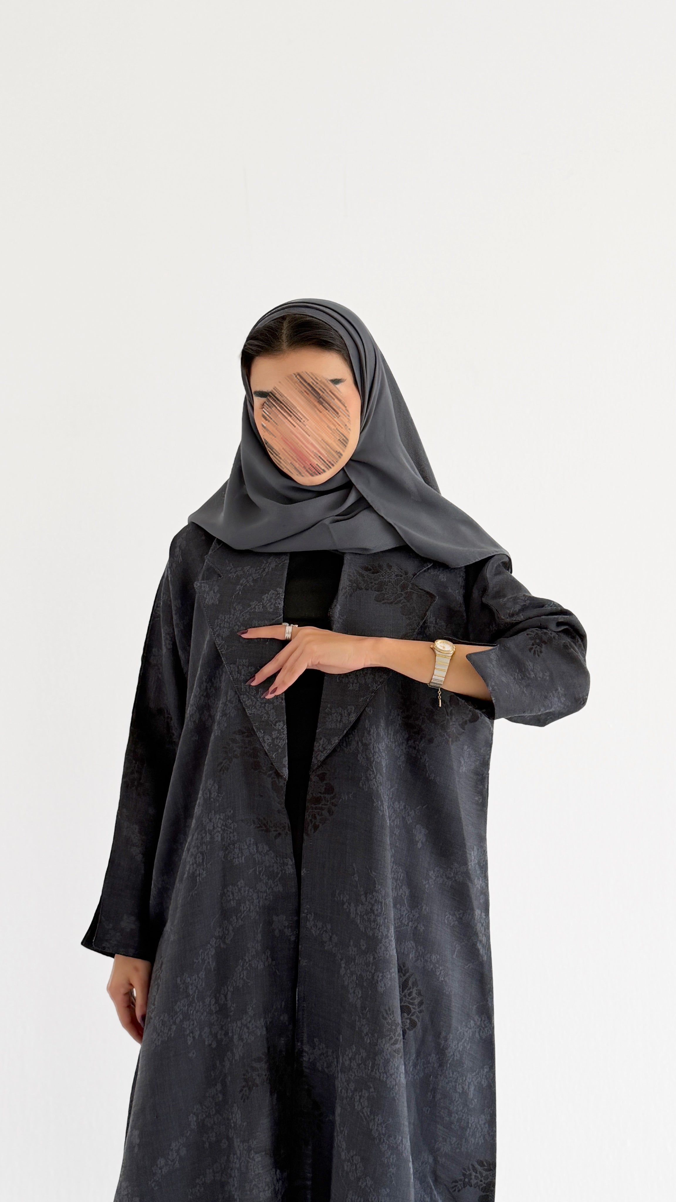 MWT1000 - عباية لنن مطرزة - Aya