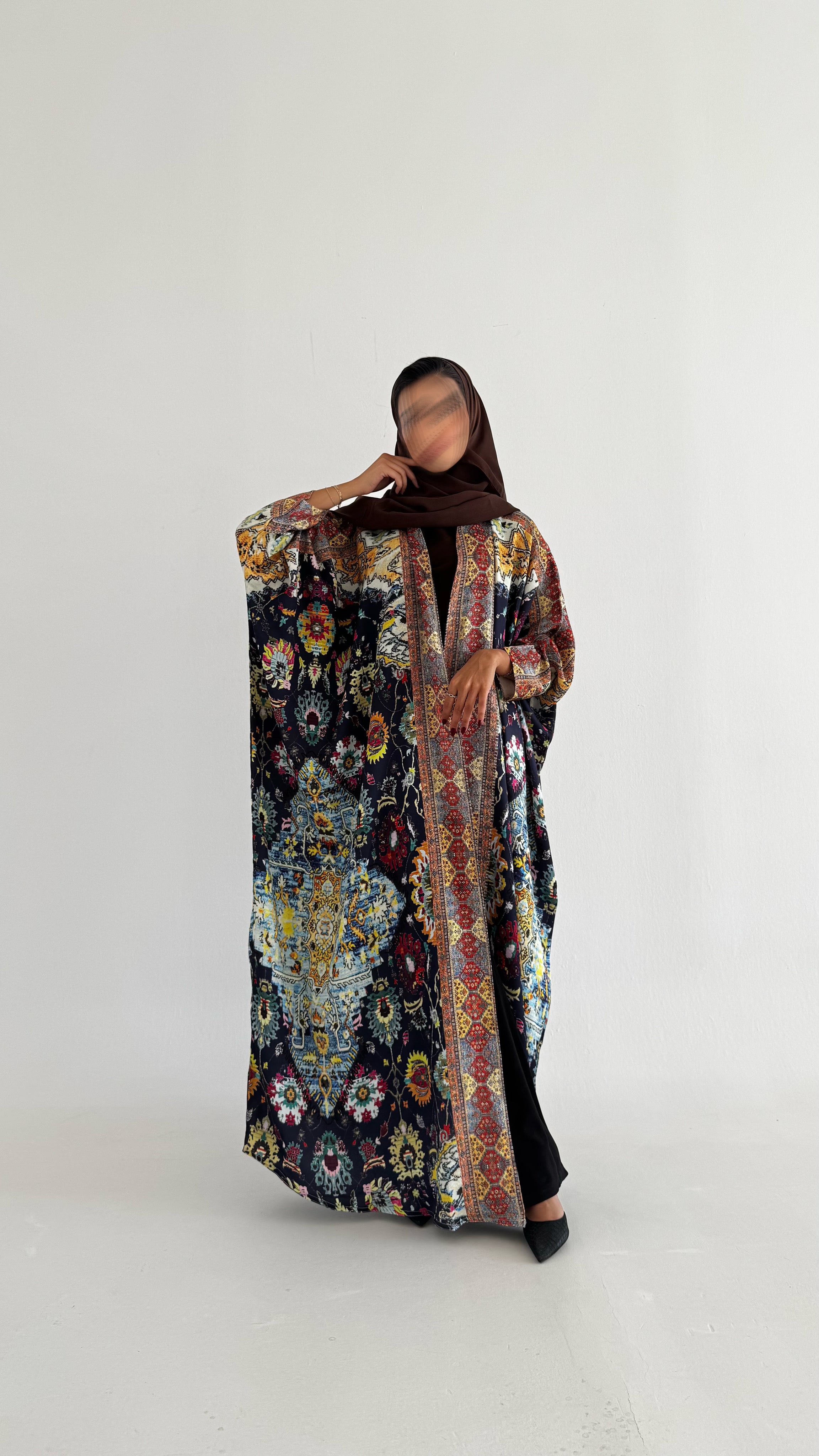 MW1713 - عباية حرير برنت كامل - Aya