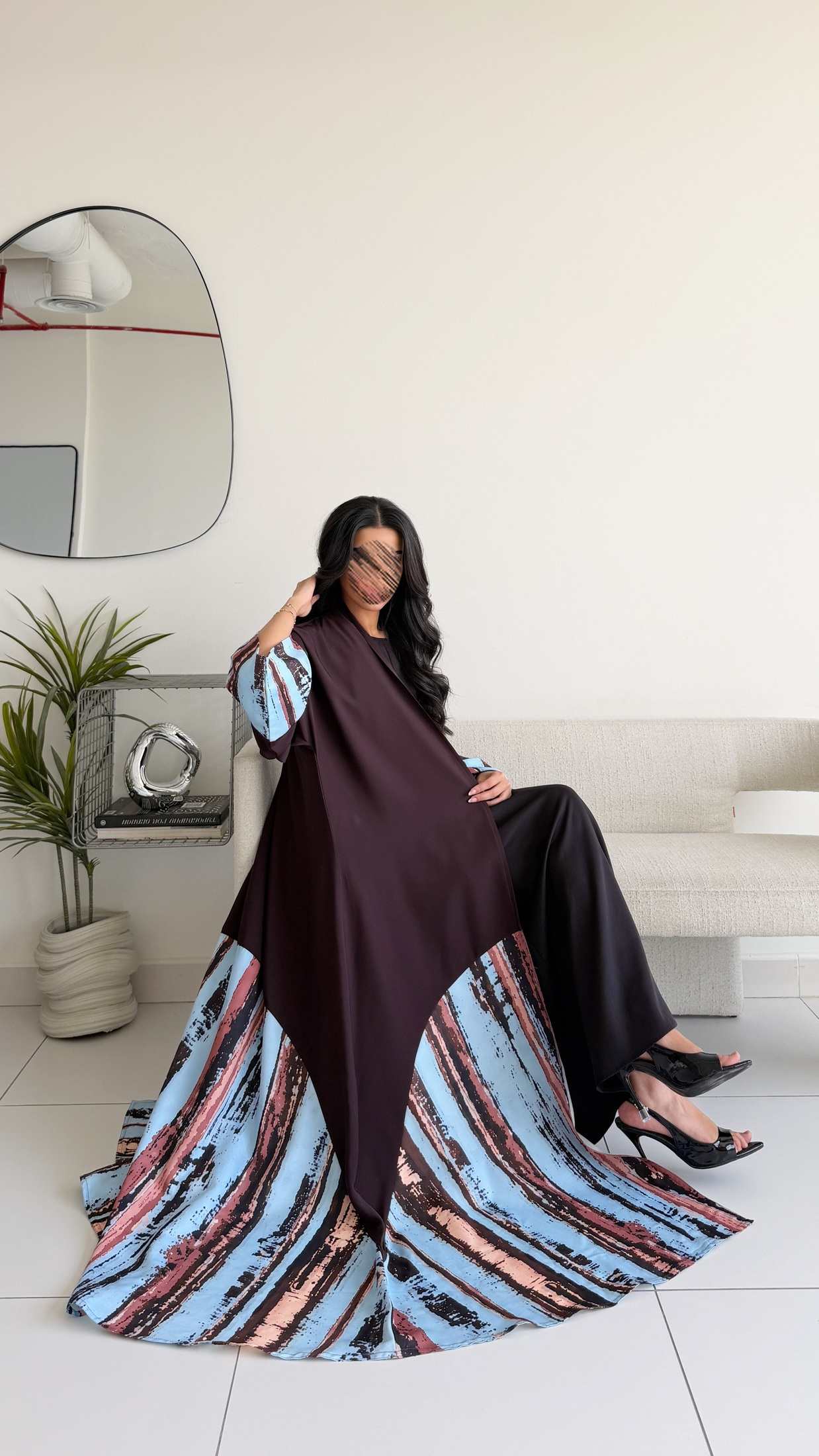 MWT1540 عباية طباعة | Printed Abaya - Aya