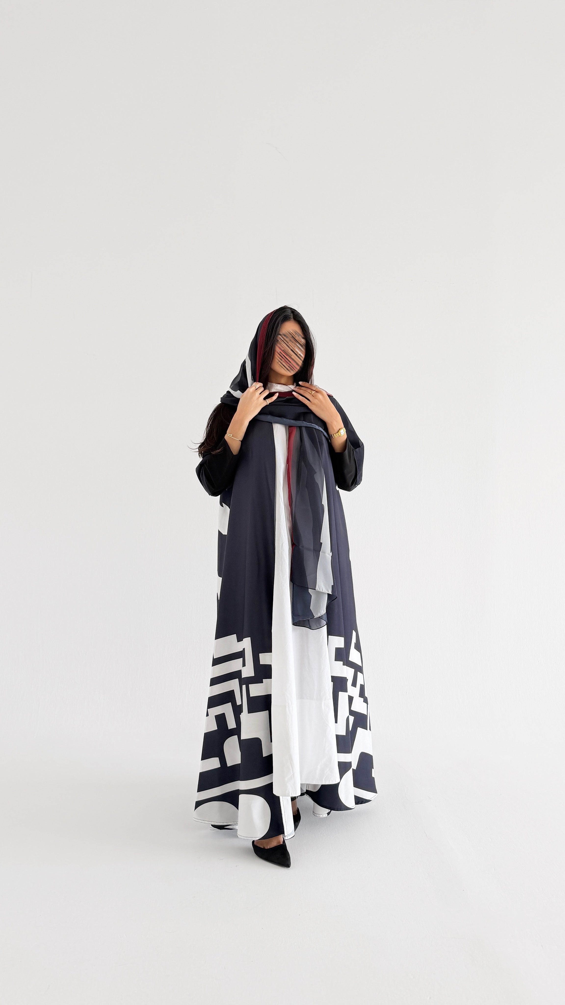 MWT1162 - عباية طباعة | Printed Abaya - Aya