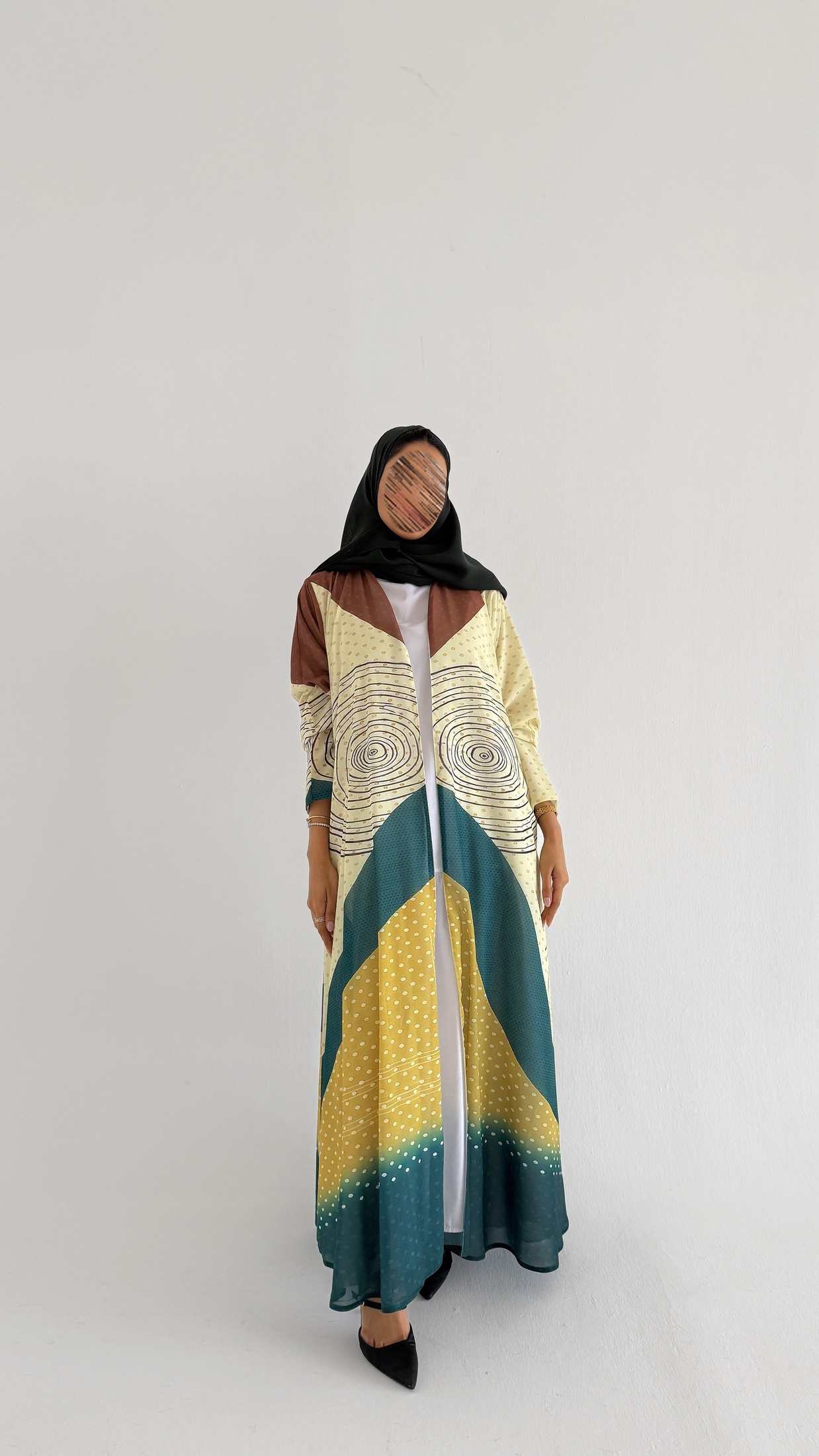 MWT2062 - عباية طباعة صيفية  |  Summer printed abaya - Aya