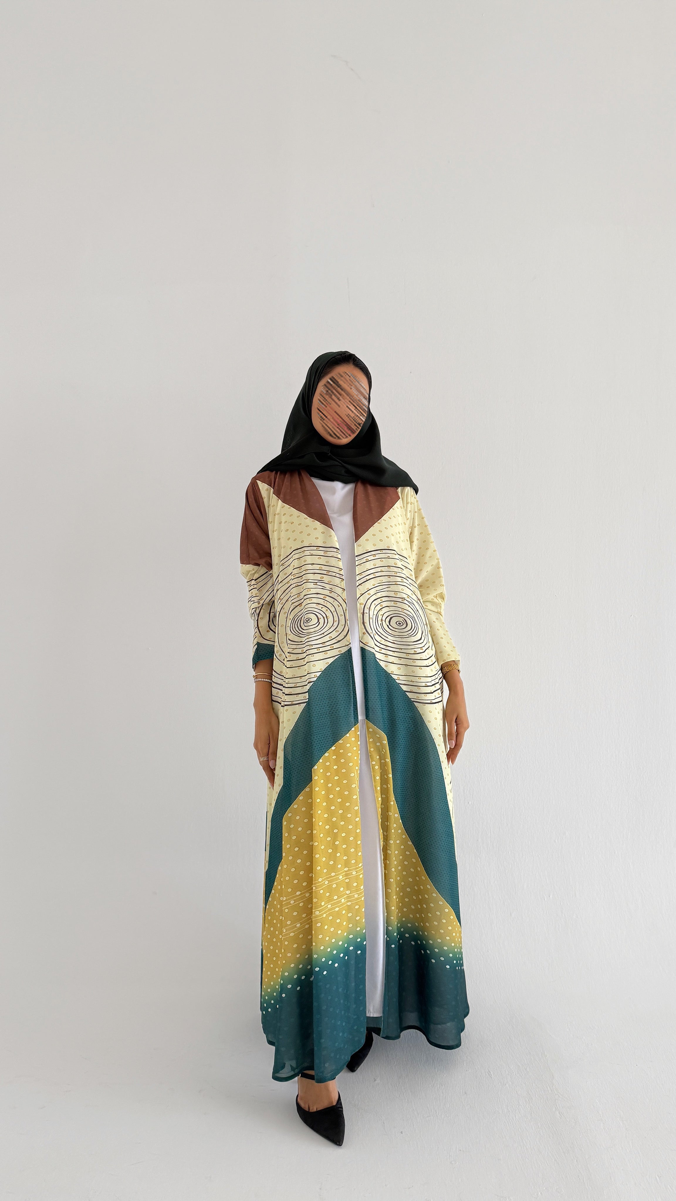 MWT2062 - عباية طباعة صيفية  |  Summer printed abaya - Aya