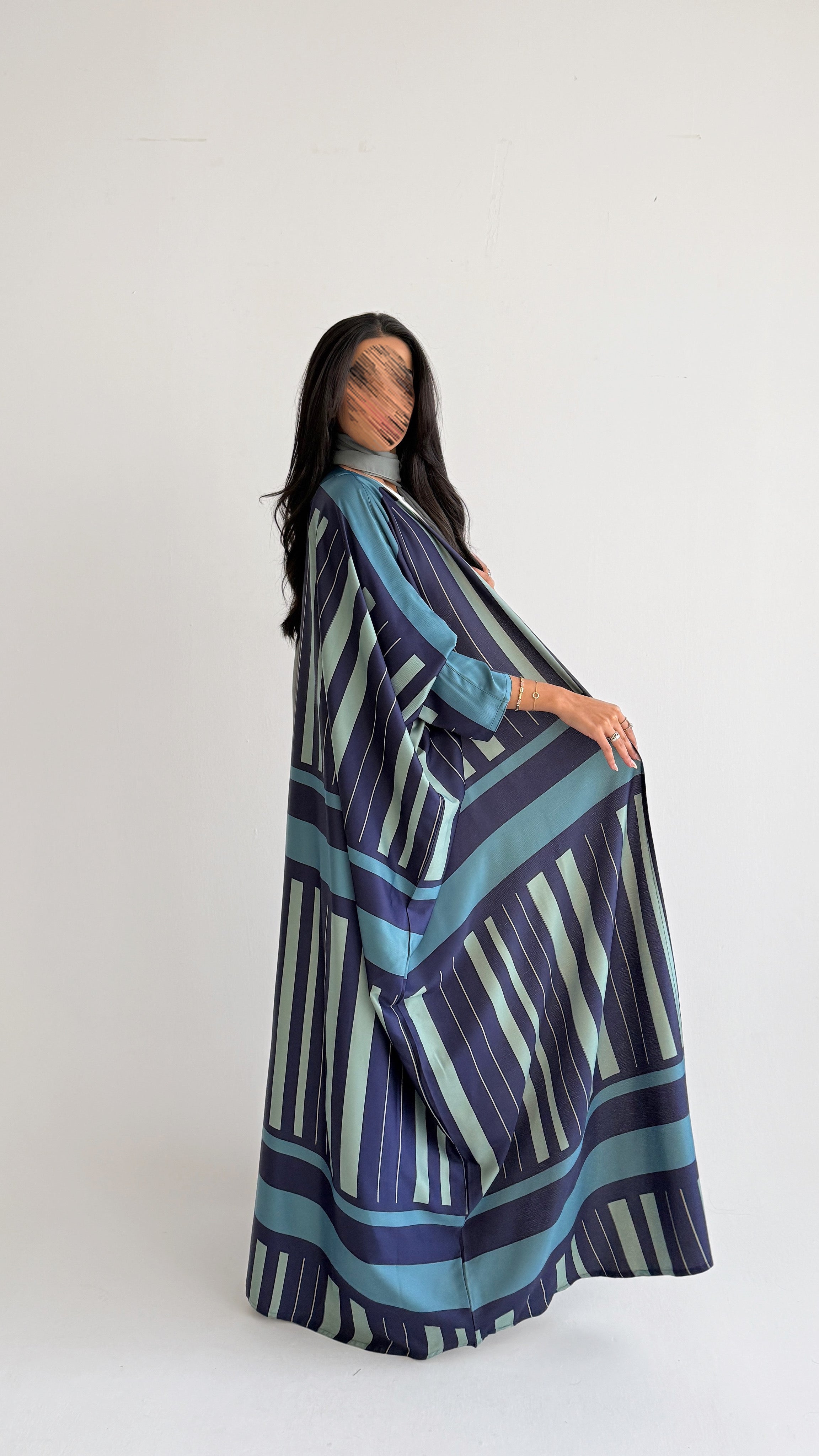 MWT2153 - عباية طباعة صيفية | Summer printed abaya