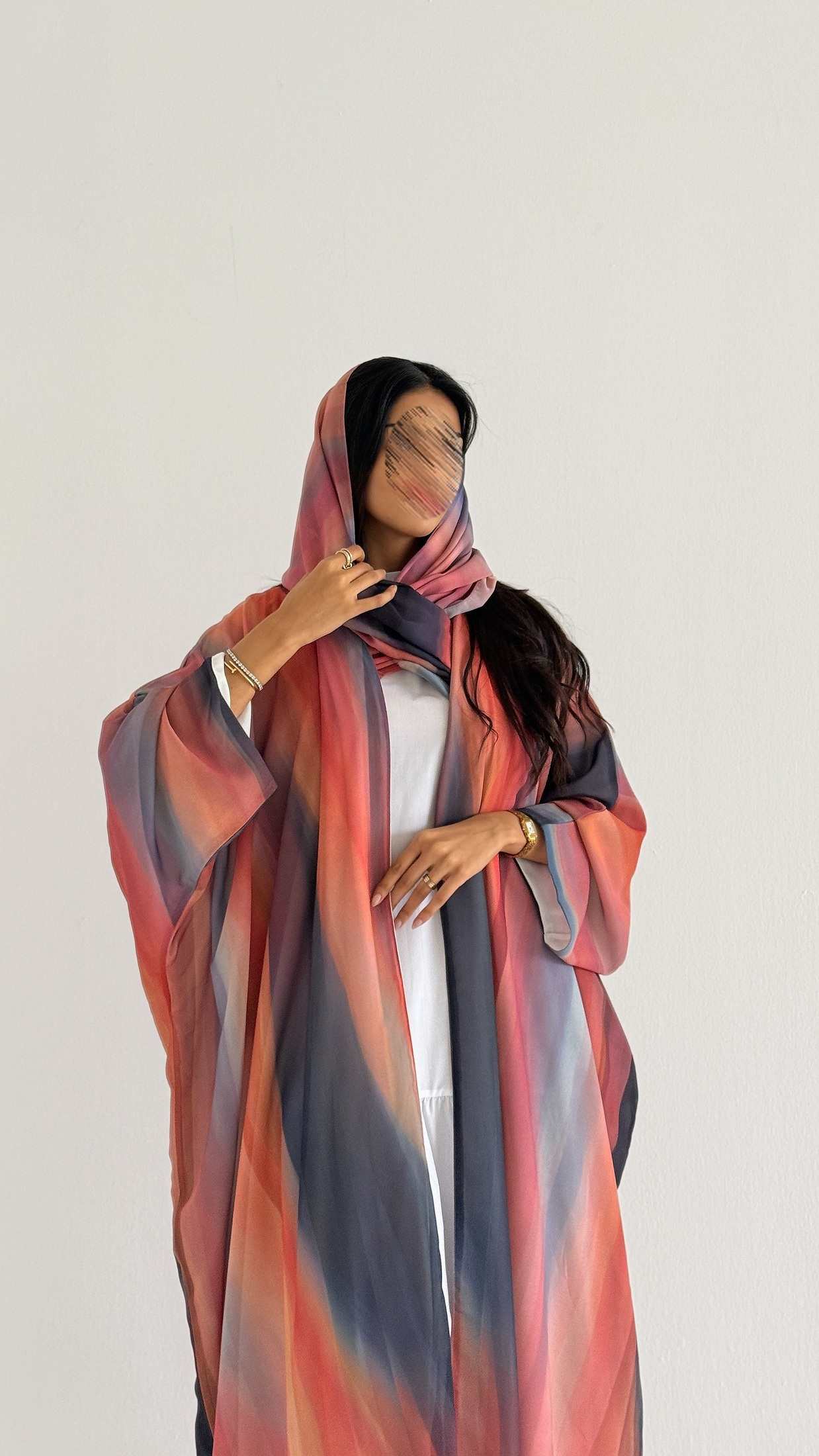 MWT2060 - عباية طباعة صيفية  |  Summer printed abaya - Aya