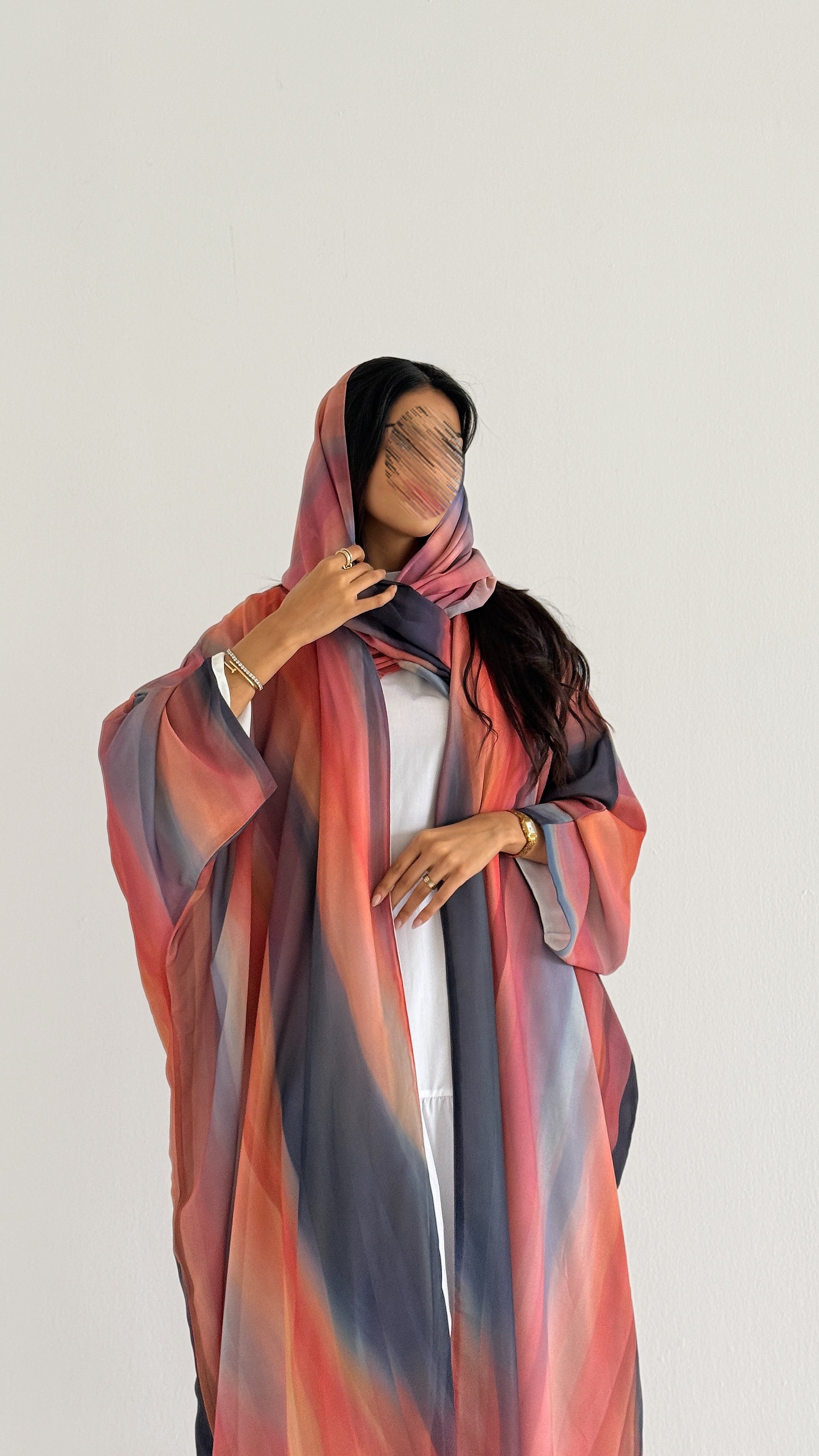 MWT2060 - عباية طباعة صيفية  |  Summer printed abaya - Aya