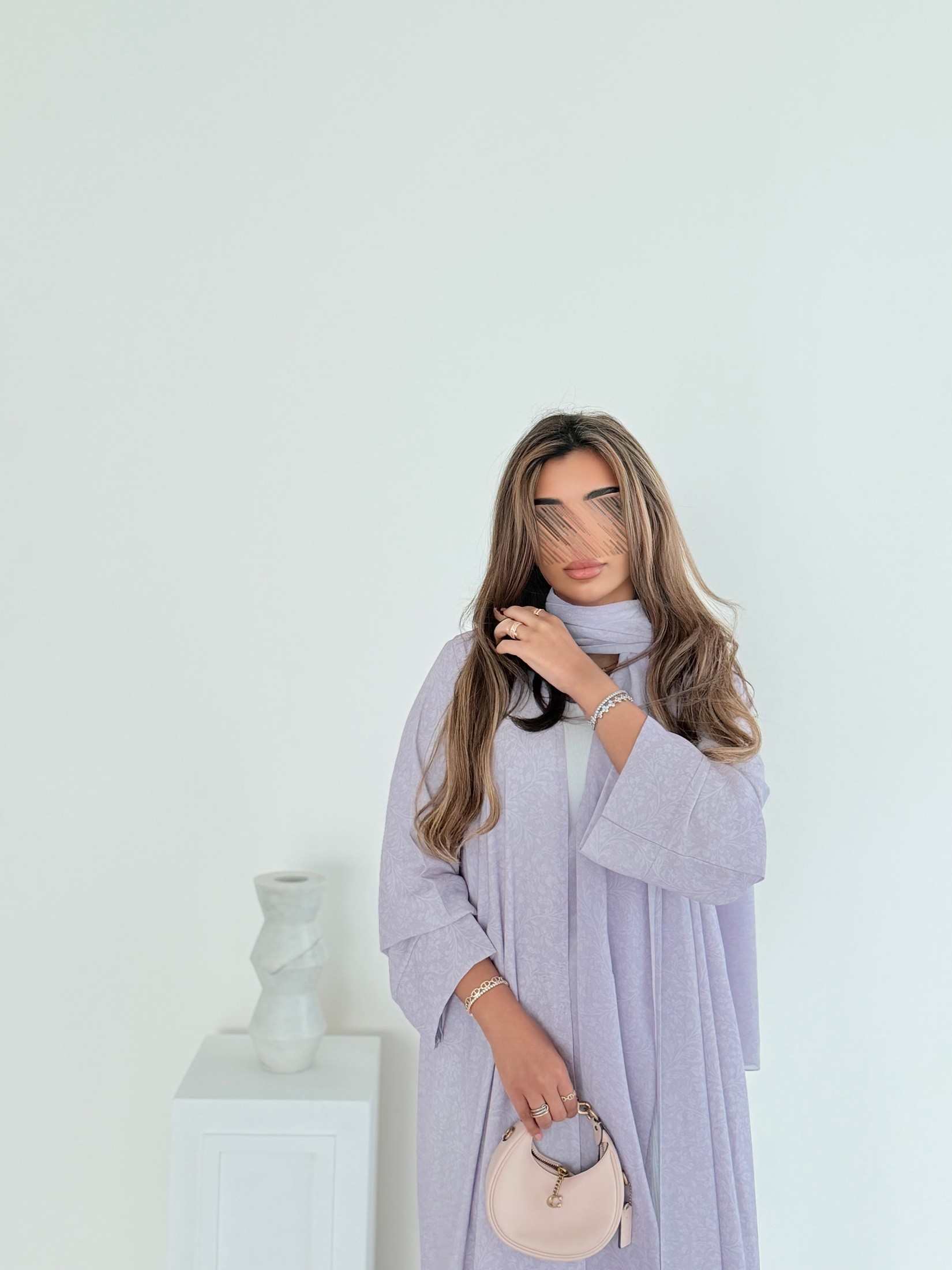 MWT5085 - قماش طباعة موف فاتح مشجر - Aya
