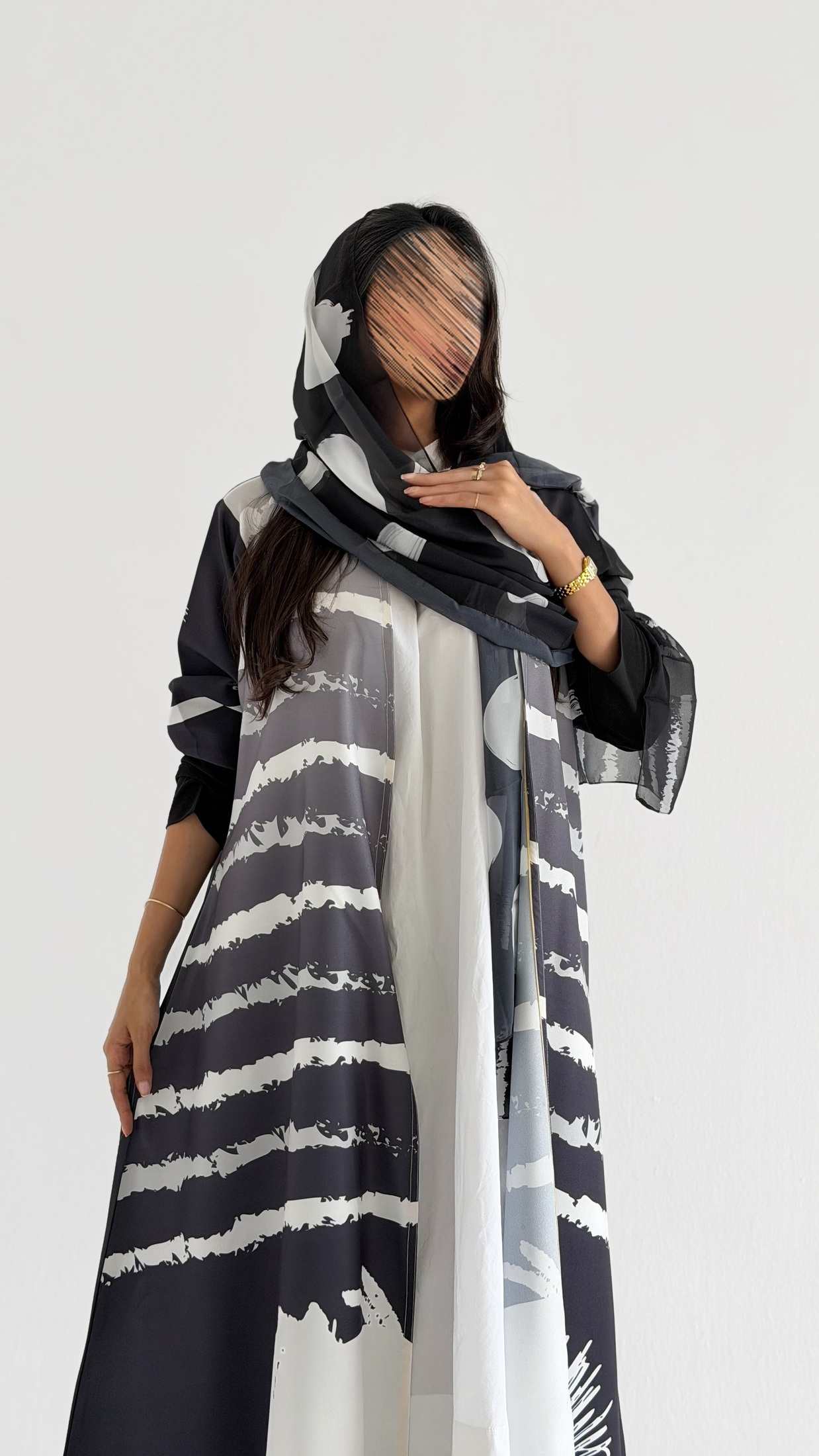 MWT1158 - عباية طباعة | Printed Abaya - Aya