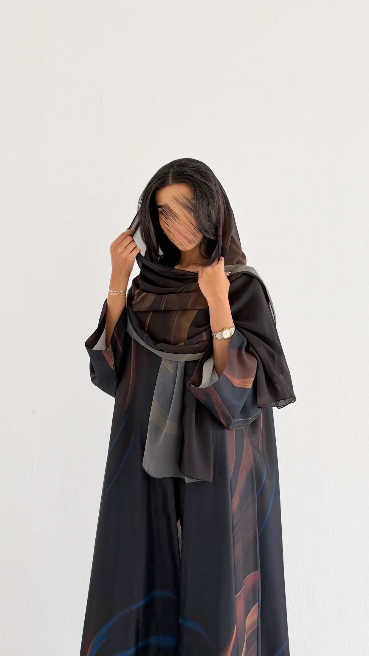 MWT1145 - عباية طباعة | Printed Abaya - Aya