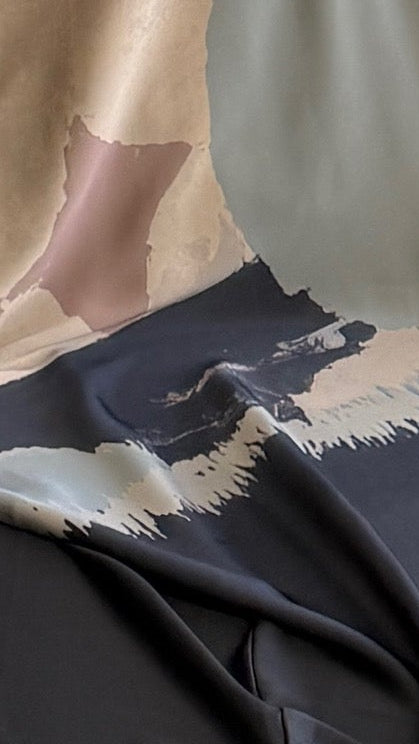 MWT2154 - عباية طباعة صيفية | Summer printed abaya