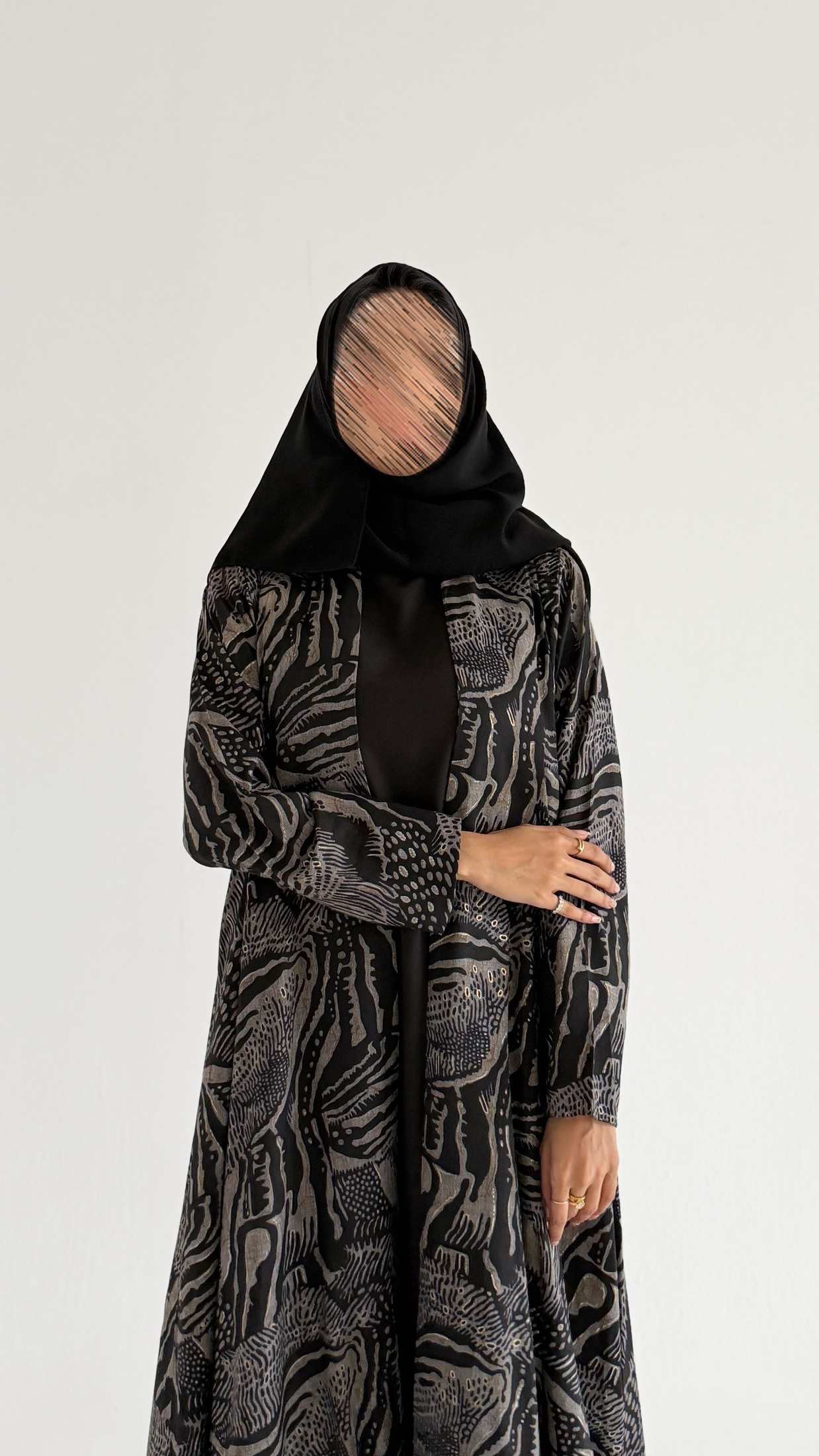 MWT2027 - عباية لنن صيفية  | Summer linen abaya - Aya