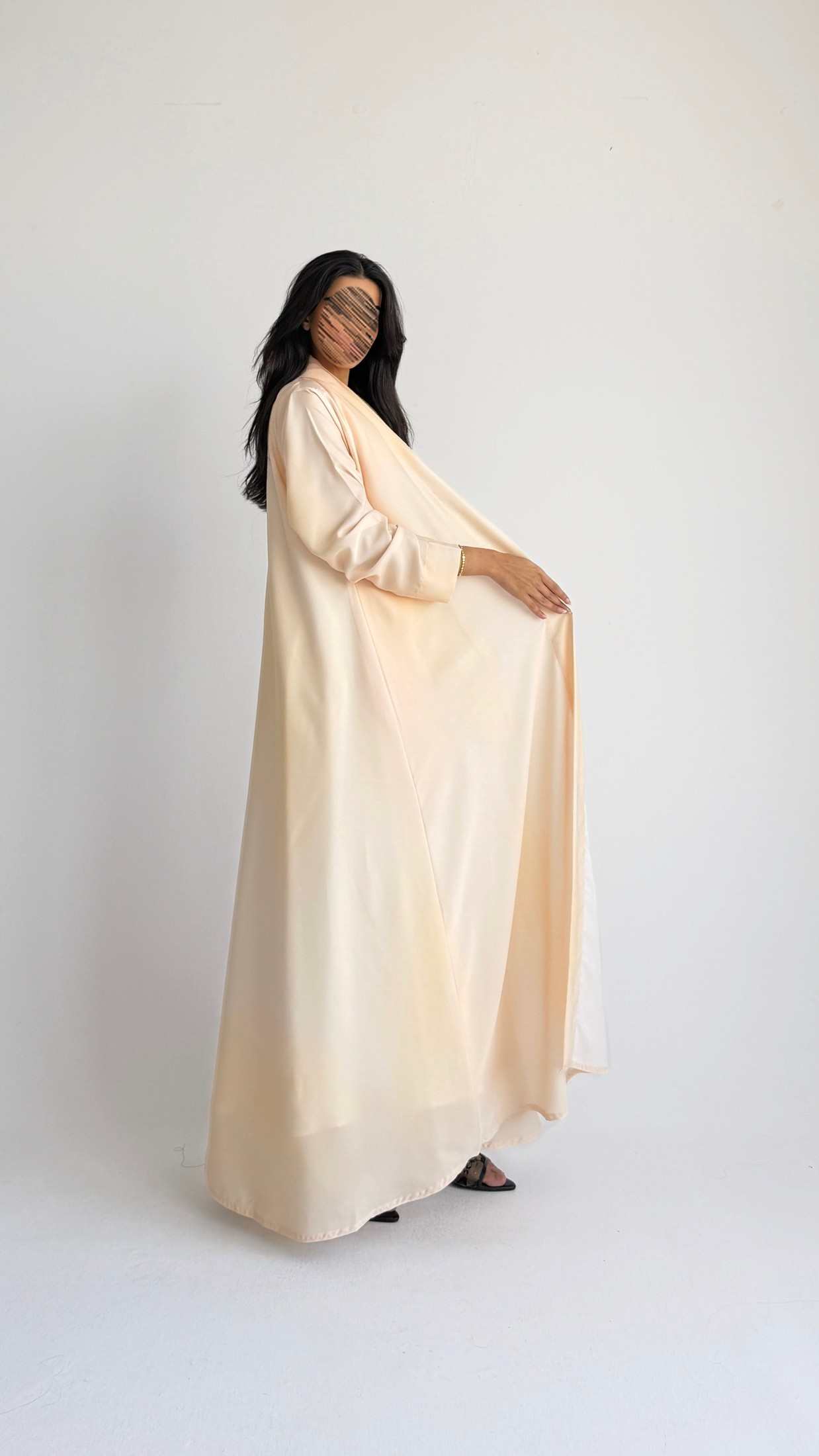 MW1475 - عباية مطبوعة صيفية | Butter Yellow Grace - Aya
