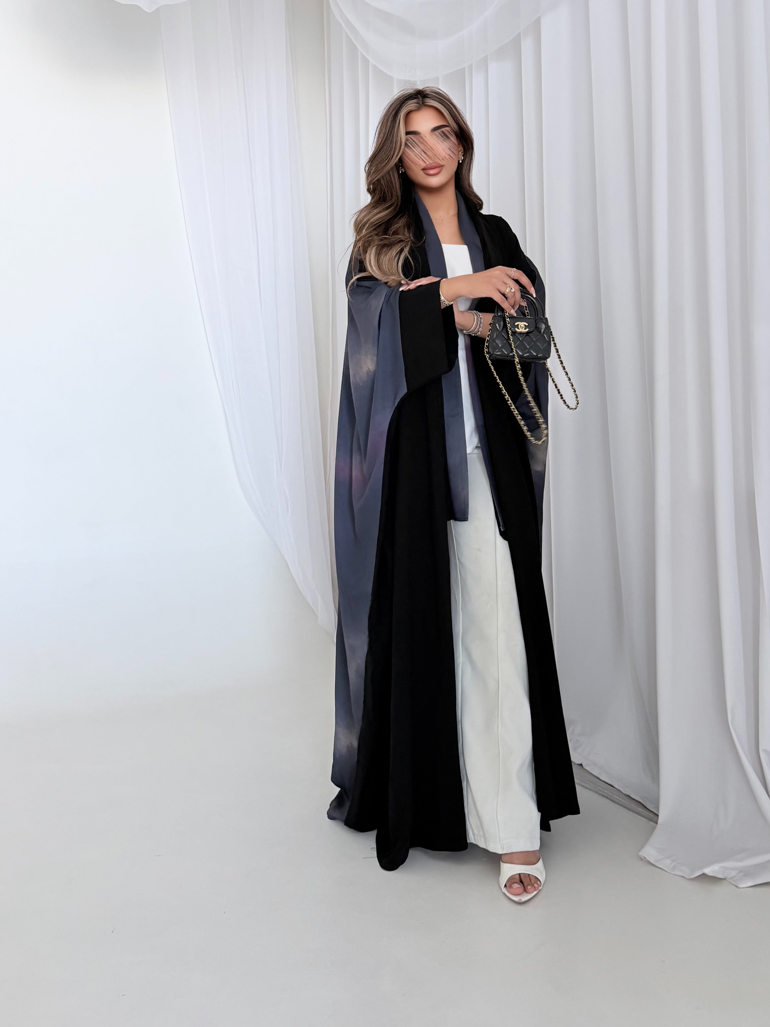MWT1543 عباية طباعة | Printed Abaya - Aya