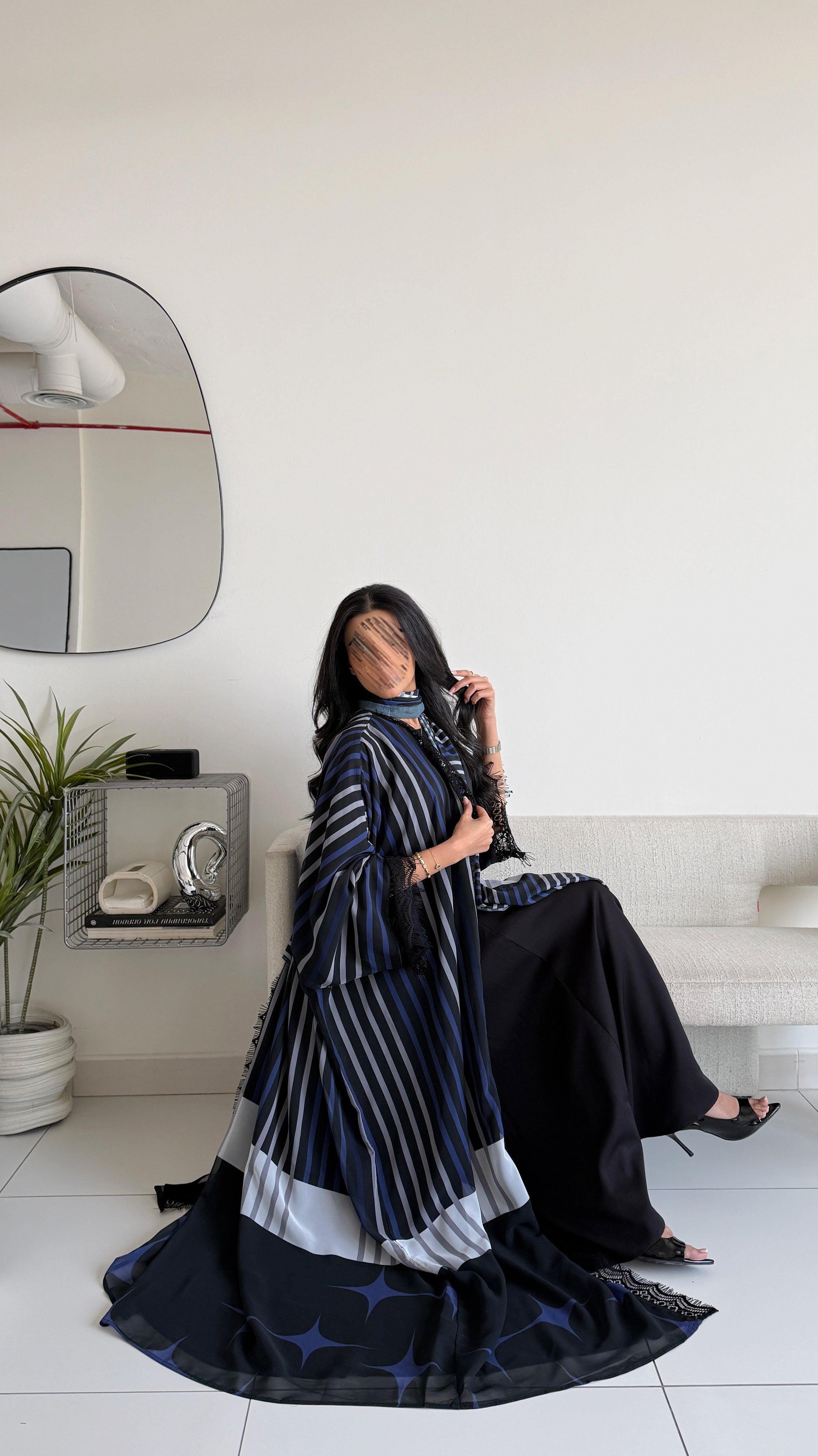 MWT5209 - عبايه طباعه شيفون