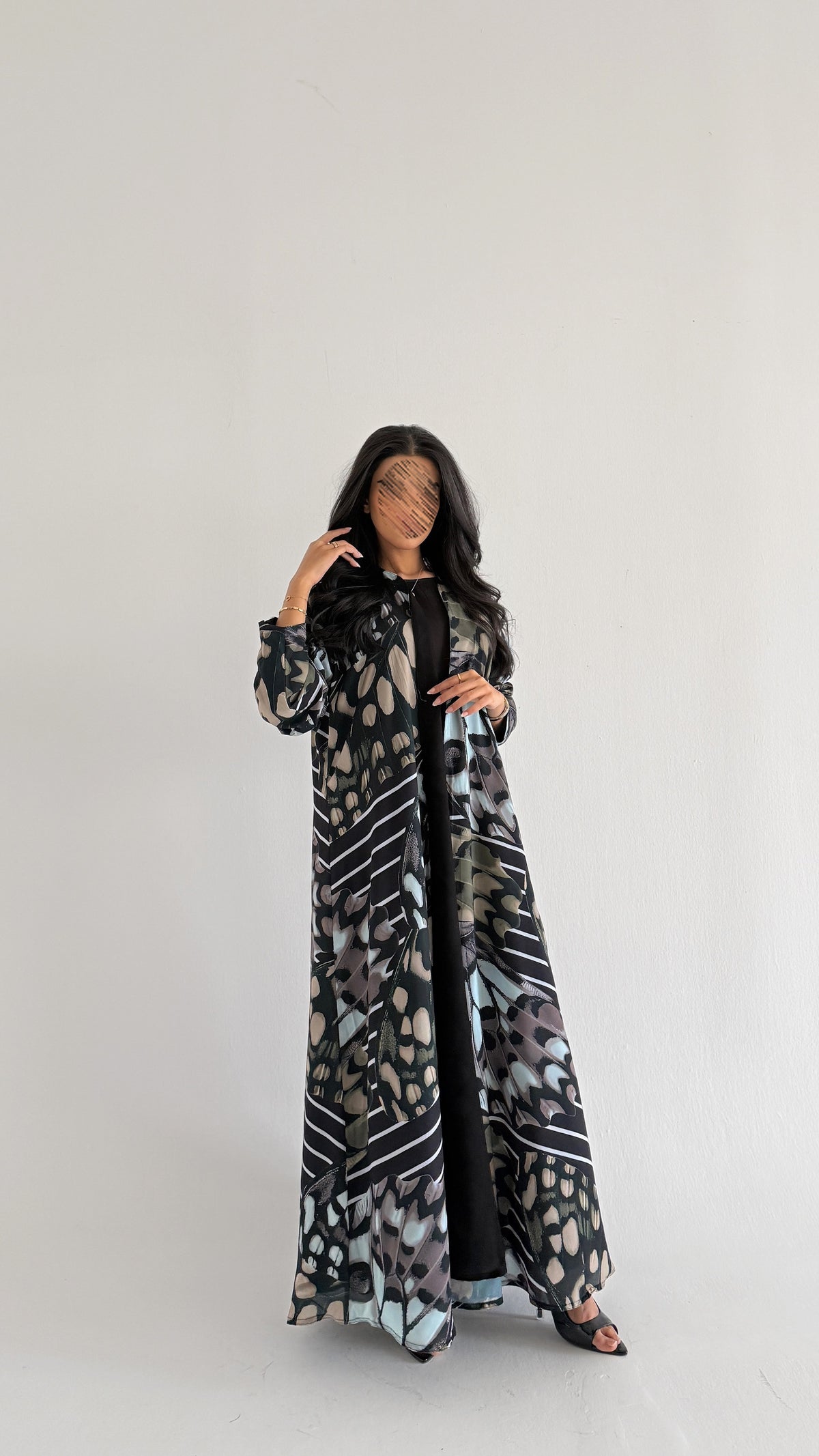 MWT2133 - عباية طباعة- Printed Abaya
