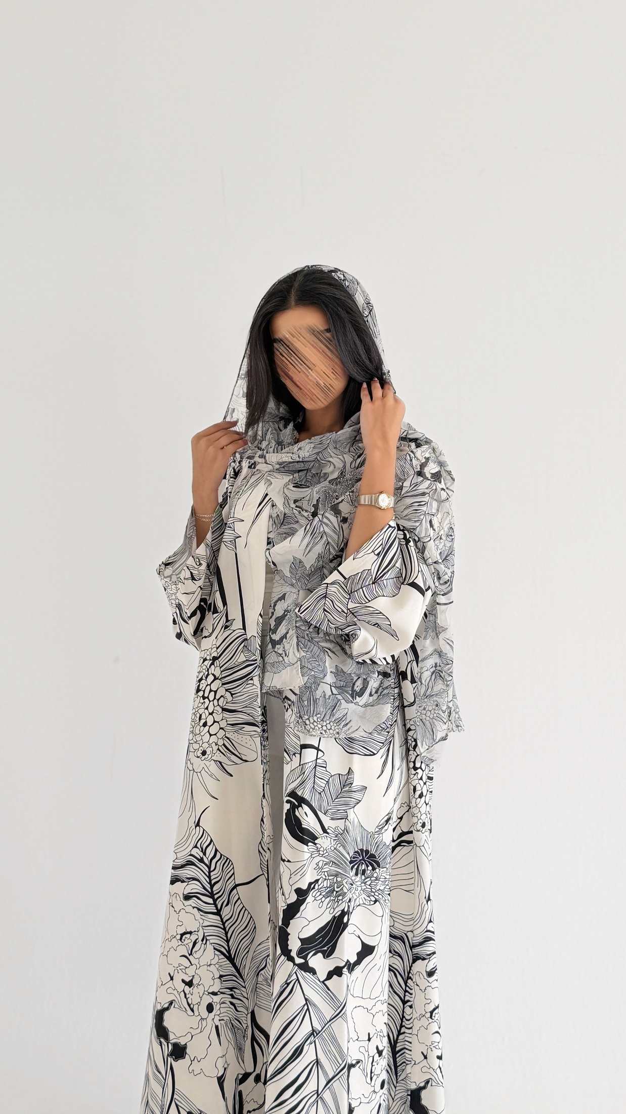 MWT1140 - عباية طباعة | Printed Abaya - Aya