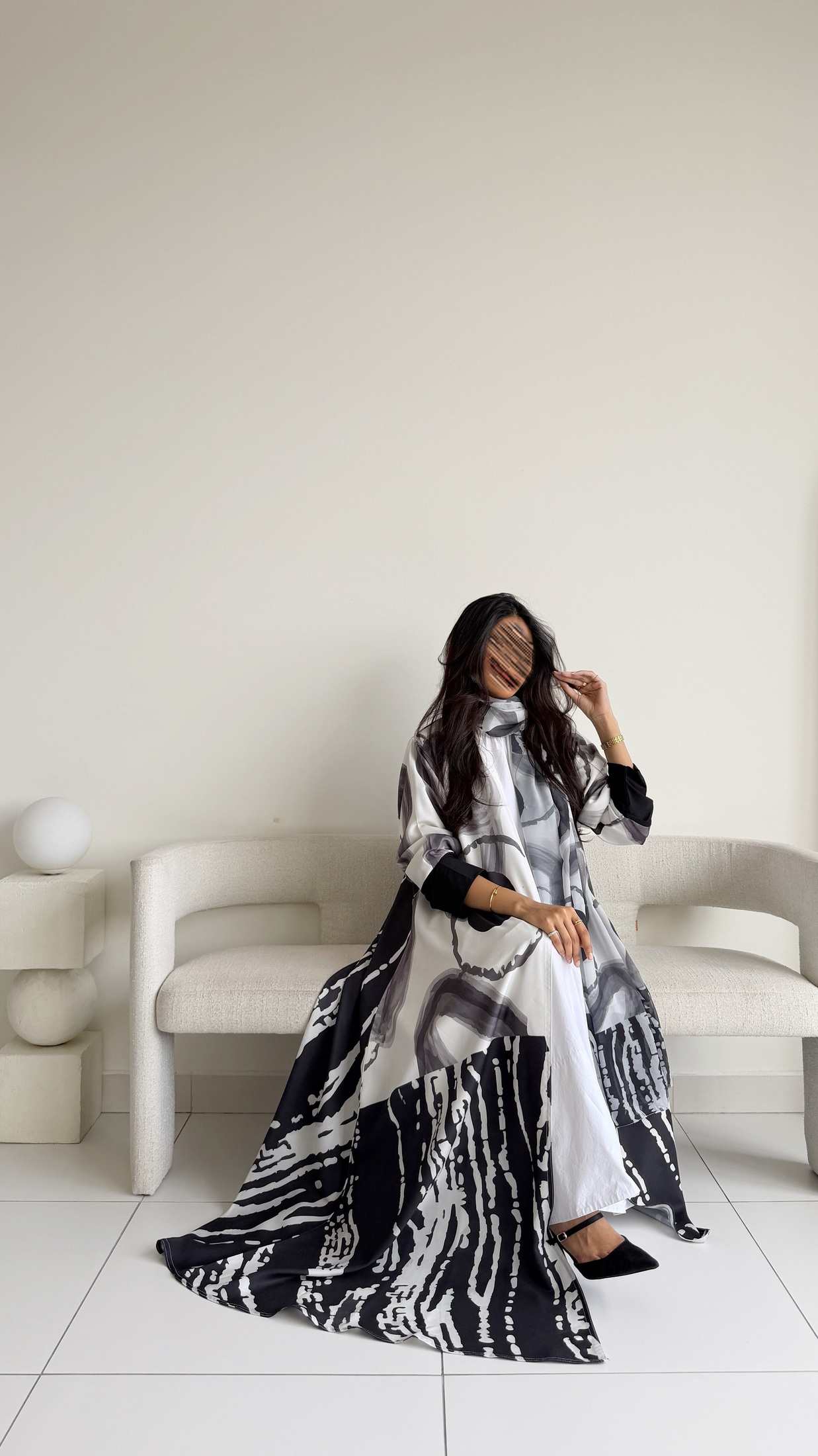 MWT1163 - عباية طباعة | Printed Abaya - Aya