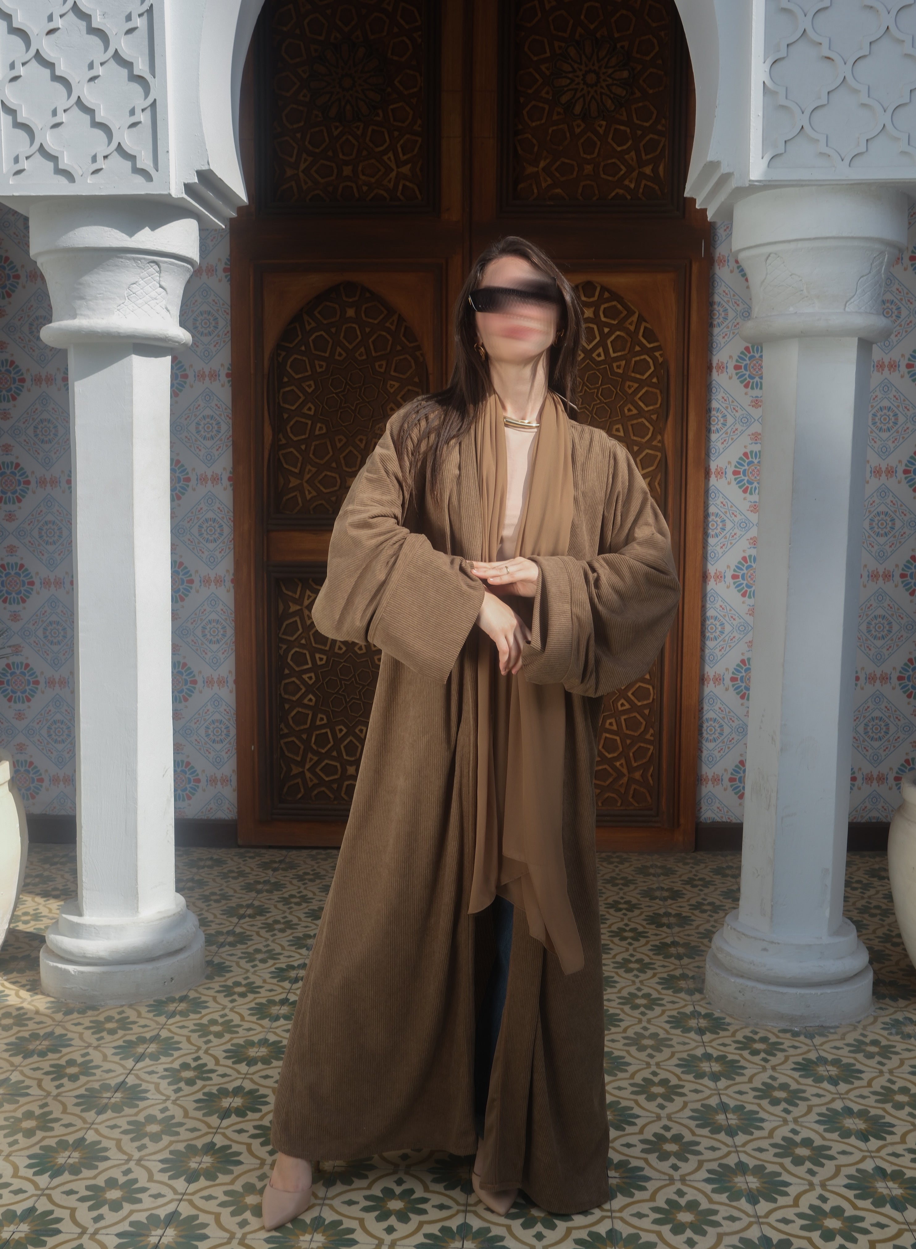 MW1811 - عباية قماش مخمل - Aya