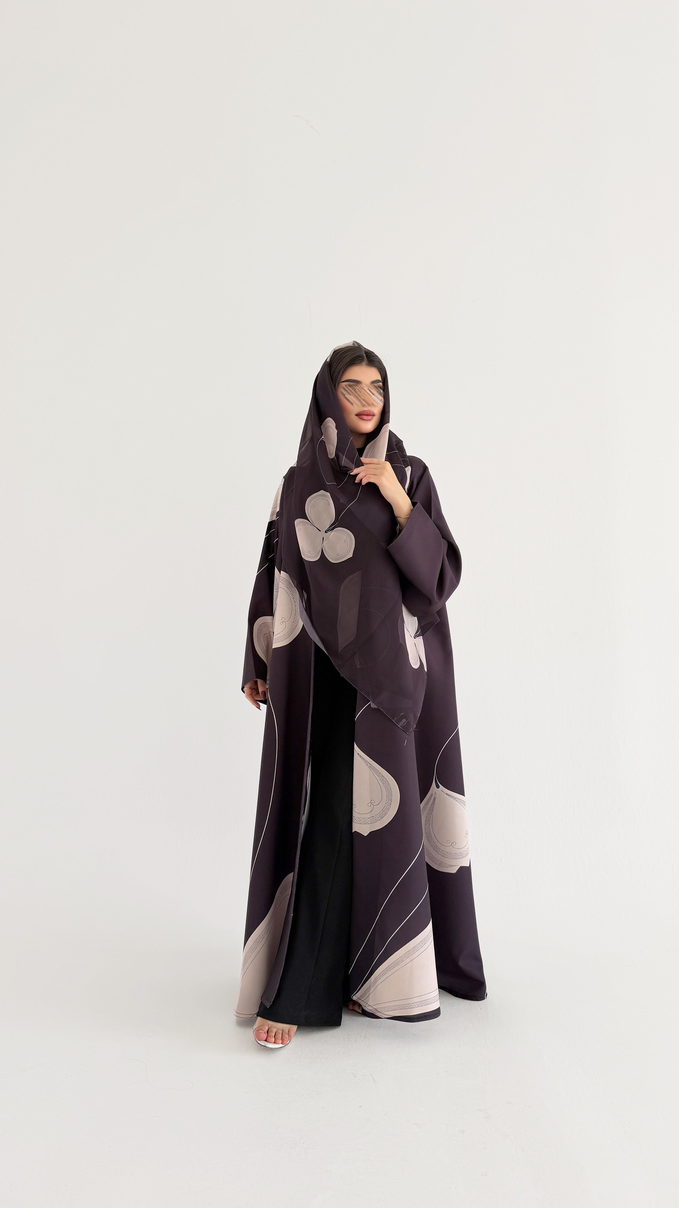 MWT1064 -عباية طباعة | Printed Abaya - Aya