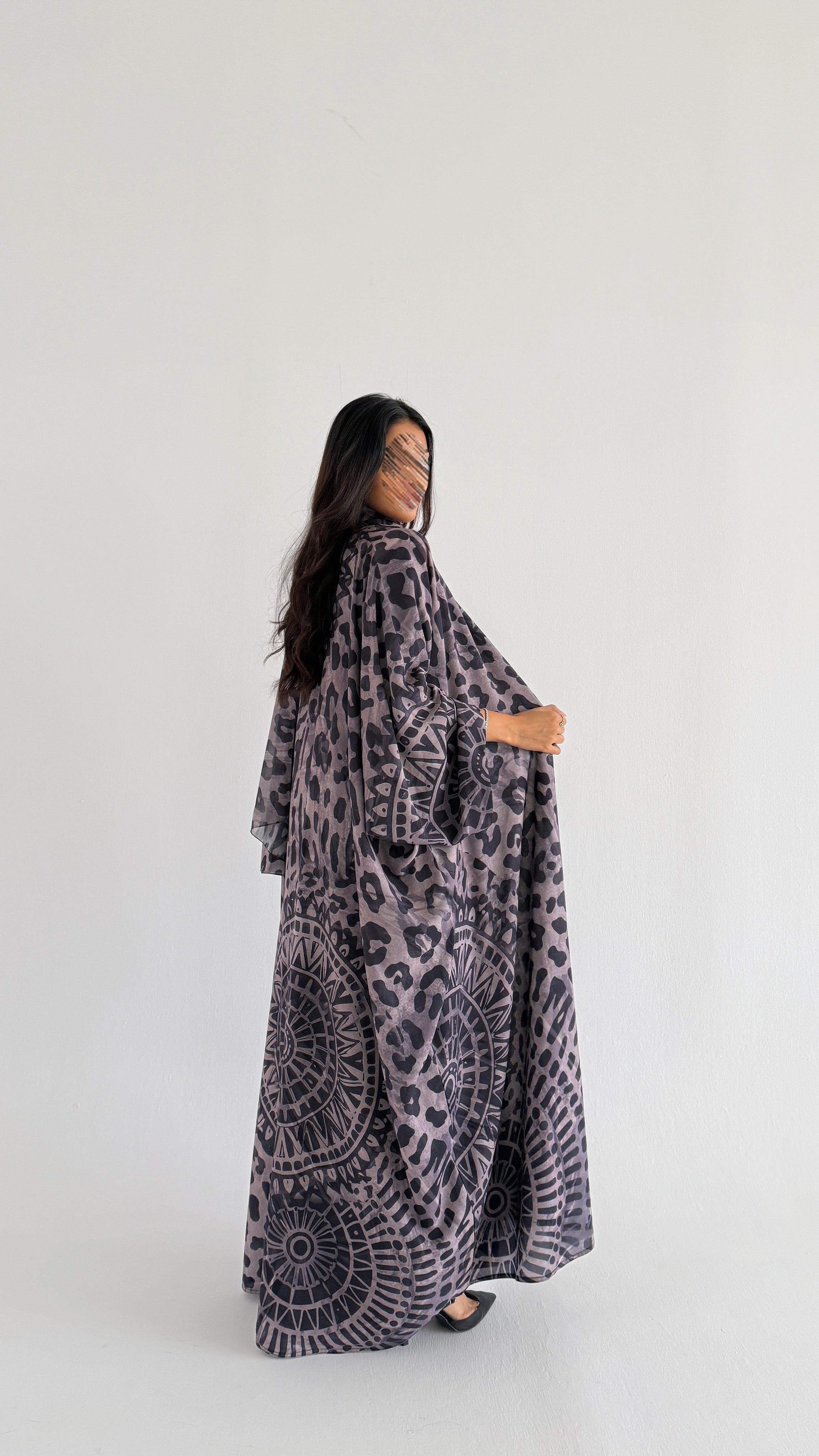 MWT1170 - عباية طباعة | Printed Abaya - Aya