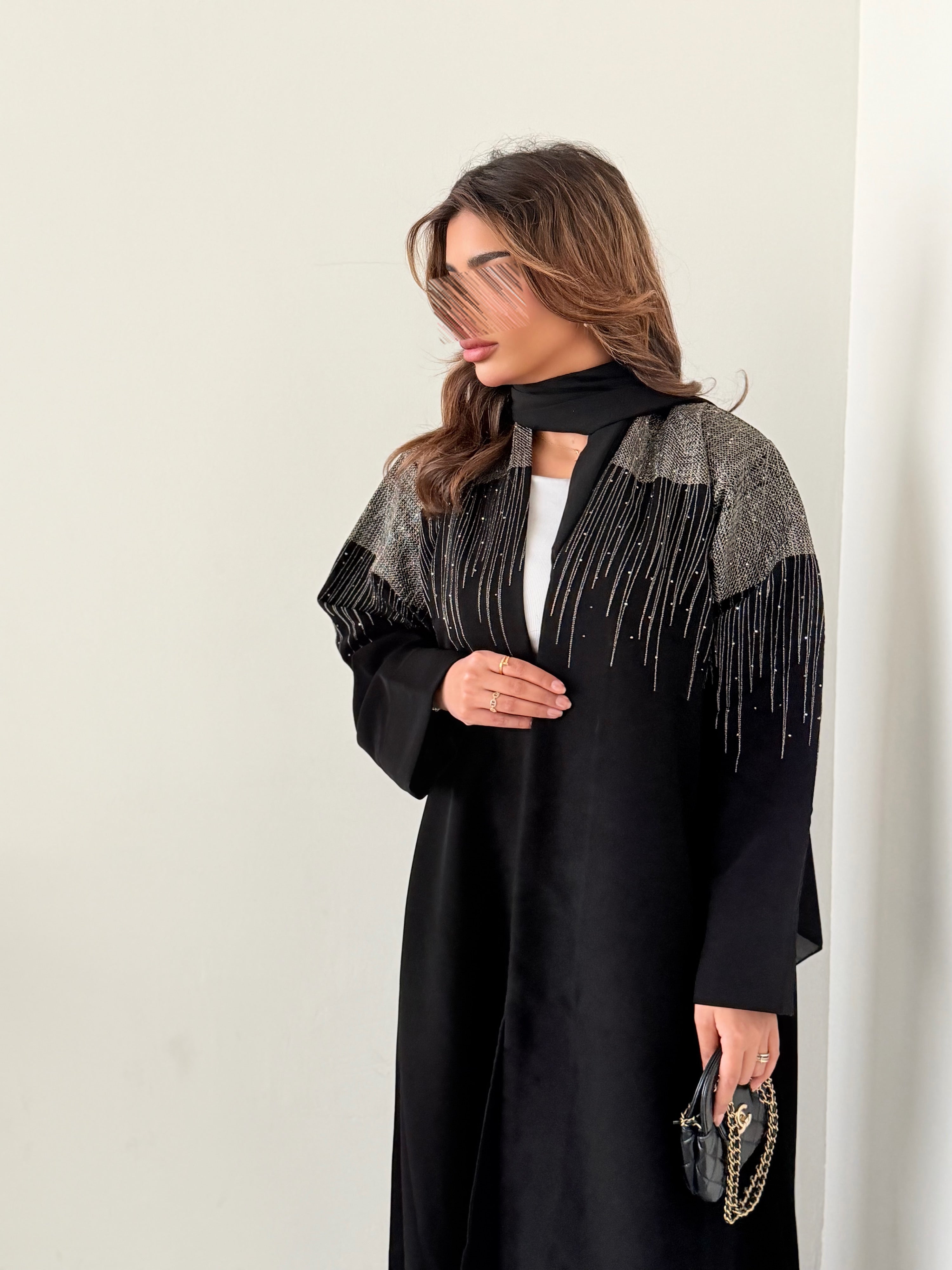 MW2096 - عباية كريب بقصة كلوش انيقة - Aya