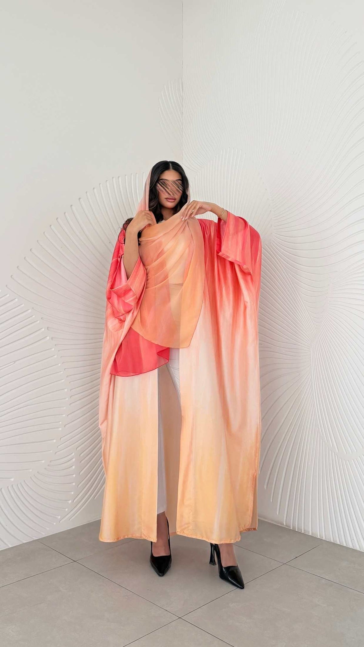 MWT1203 - عباية امبرية |ombre abaya - Aya