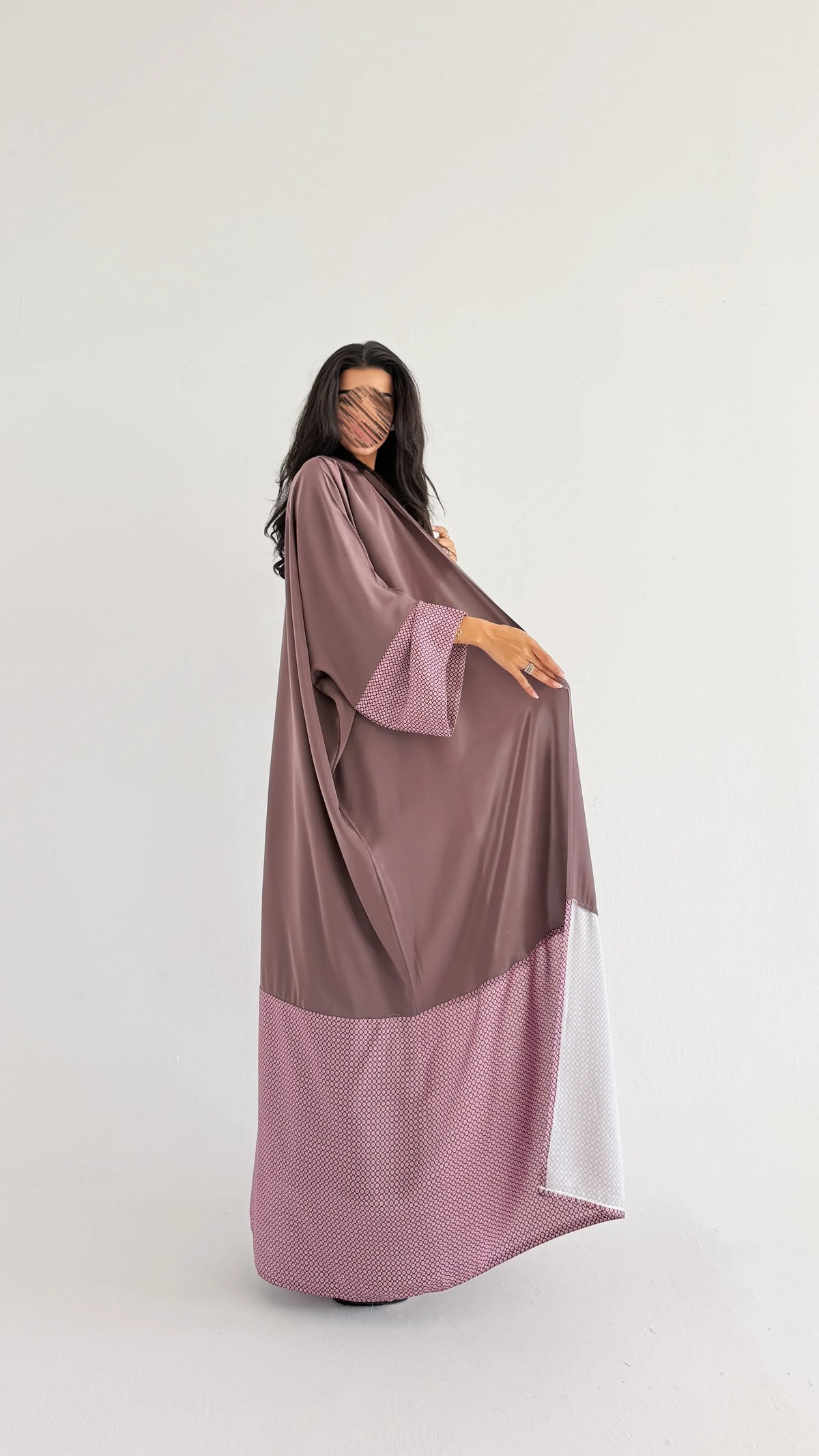 MWT1279 - عباية بني بتدخيلة طباعة - Aya
