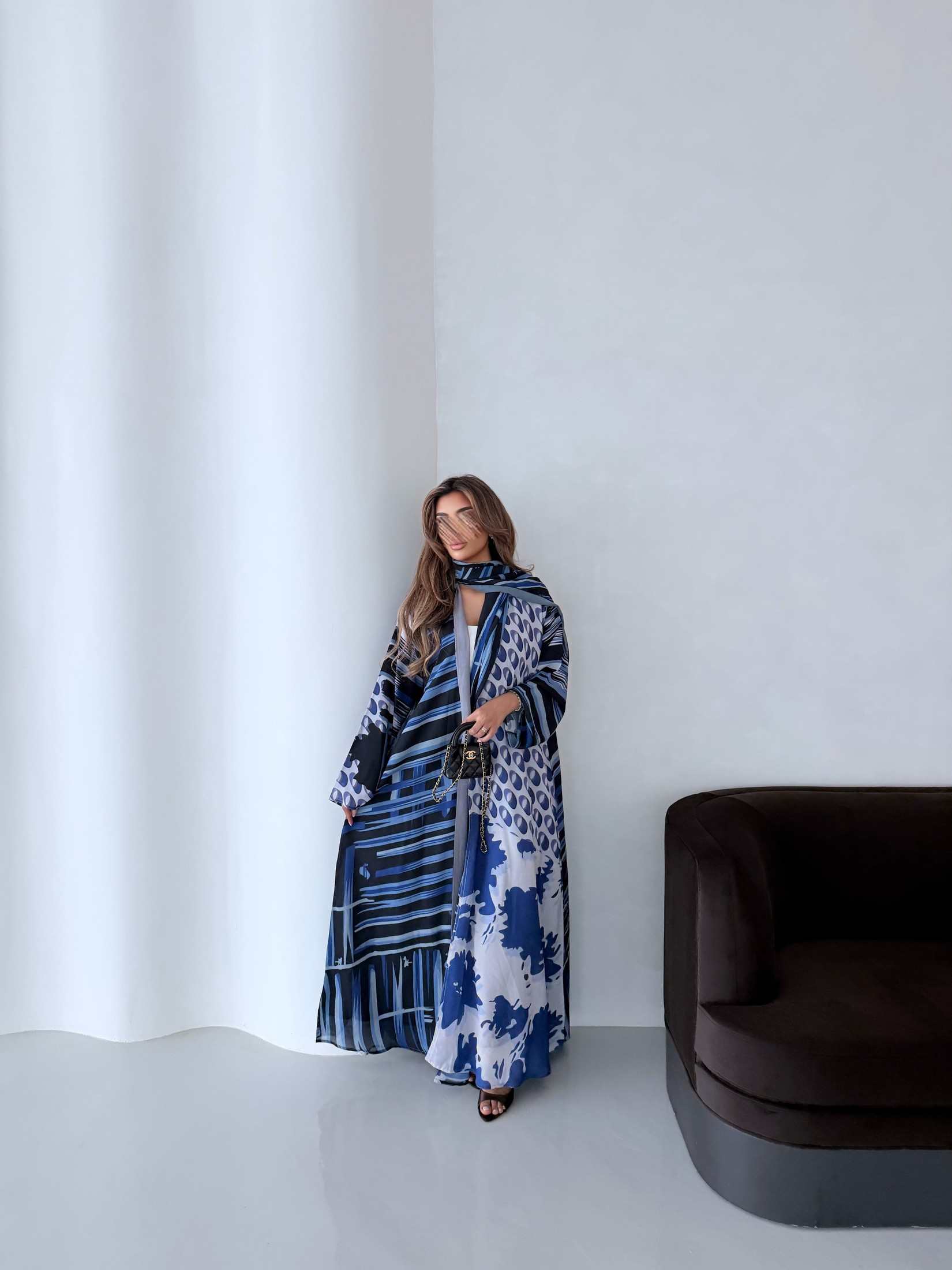 MWT1174 - عباية طباعة صيفية  |  Summer printed abaya - Aya