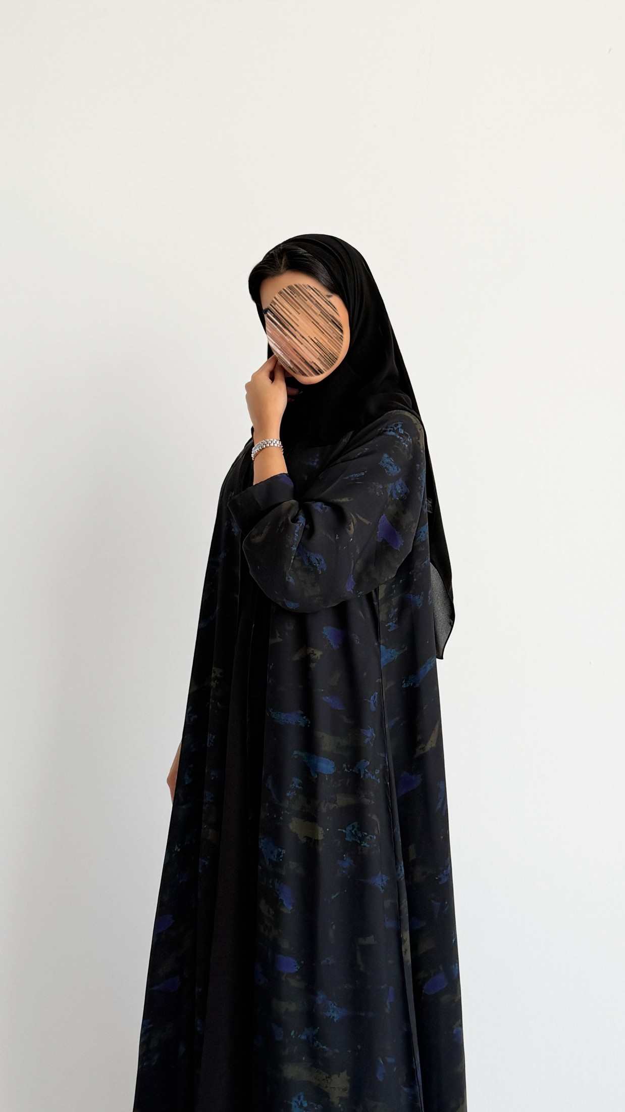 MWT2091 - Printed Chiffon Abaya | عباية شيفون مطبوعة - Aya