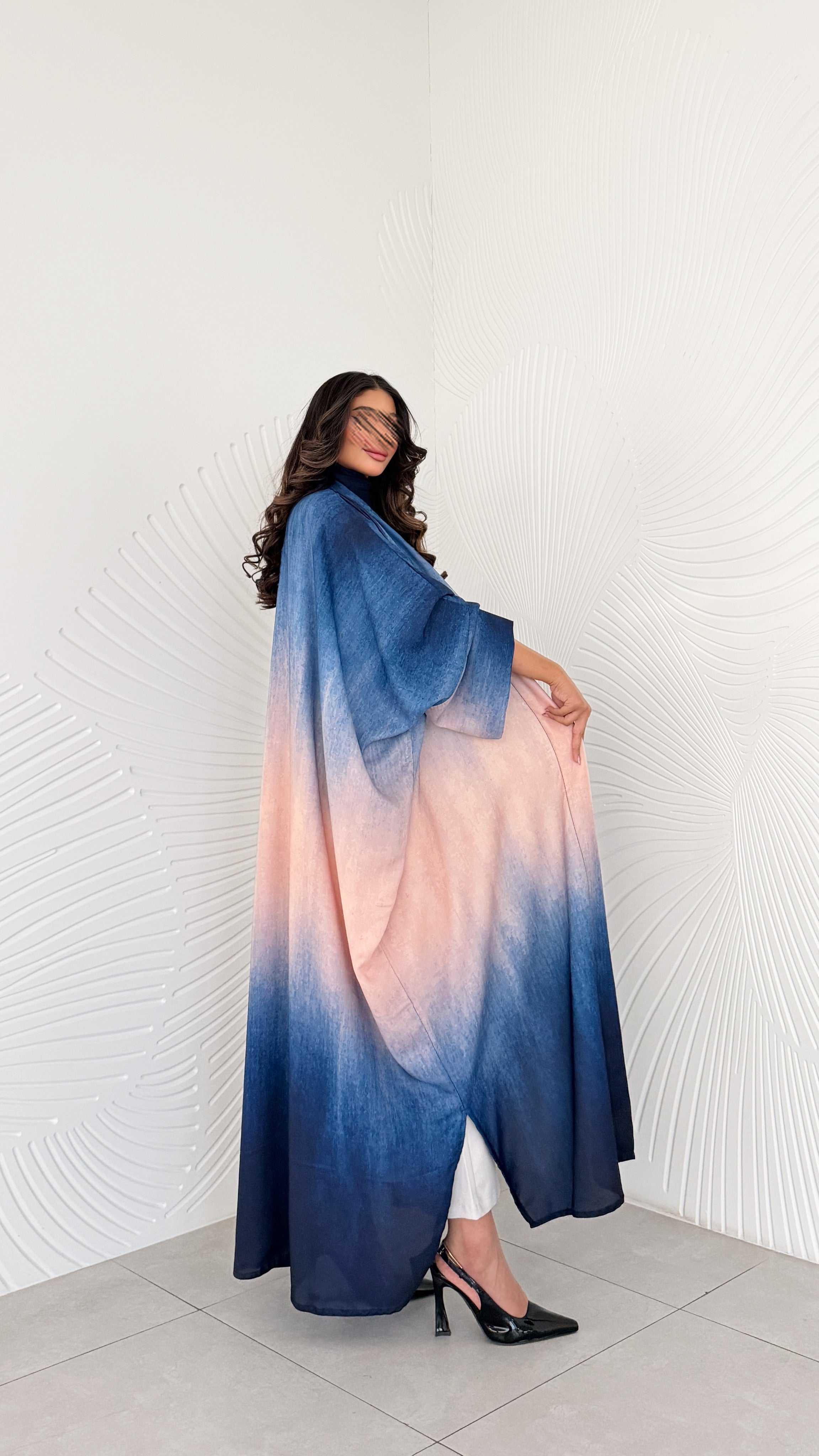 MWT1195 - عباية اومبرية ازرق |Blue ombre abaya